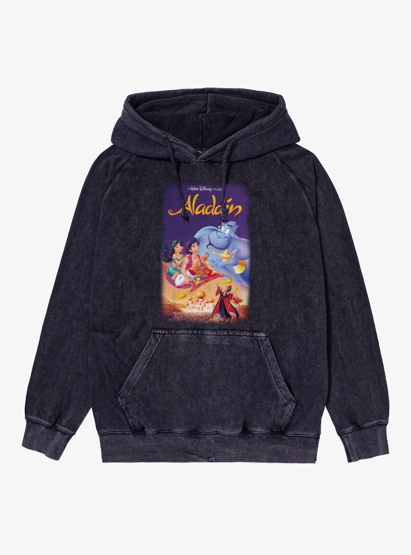 Disney Aladdin Classic Movie Cover Mineral Wash Hoodie, , hi-res