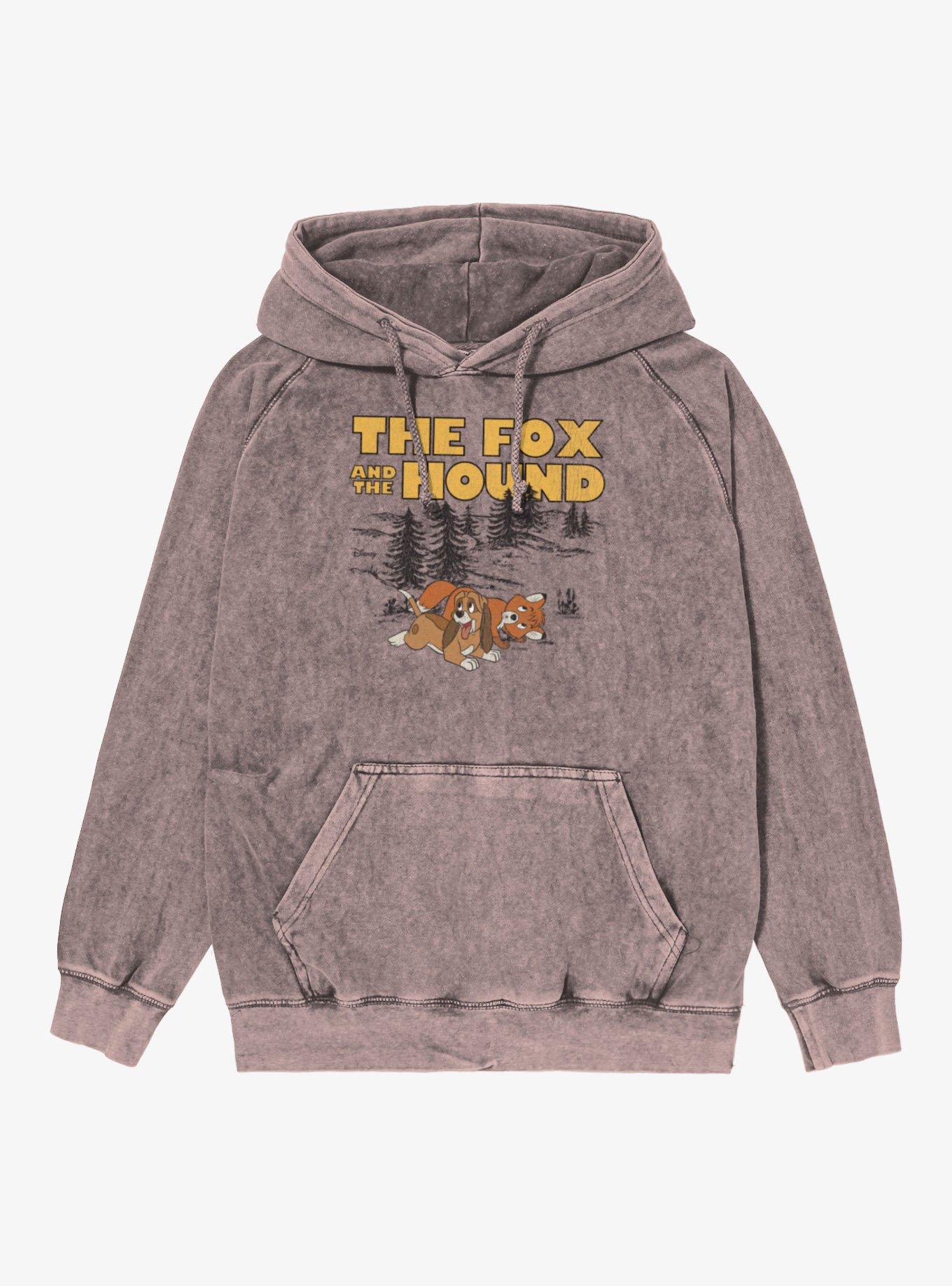Disney The Fox And The Hound Playful Tod And Copper Mineral Wash Hoodie, , hi-res