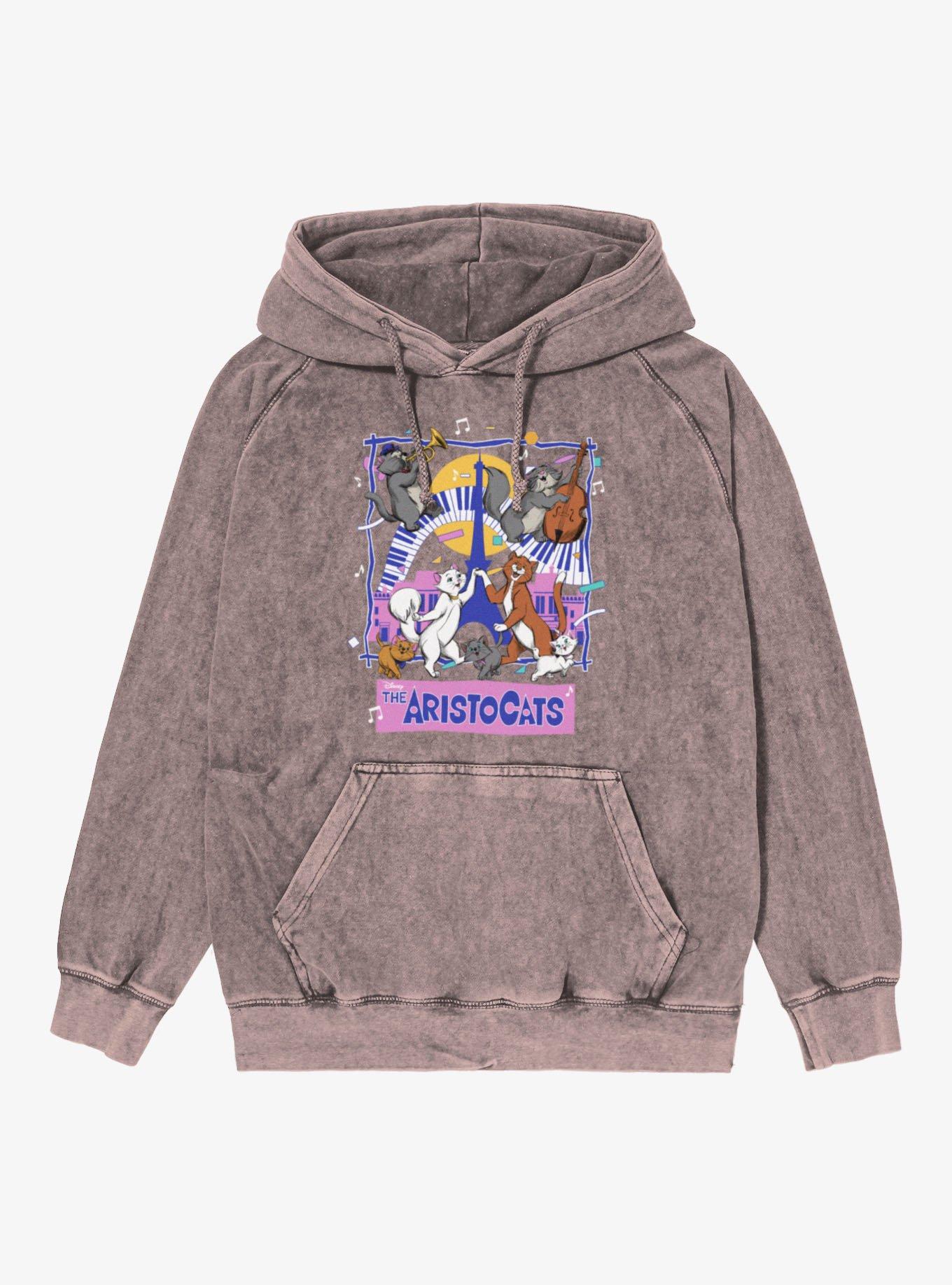 Disney The Aristocats Cat Jazz Music Mineral Wash Hoodie, , hi-res