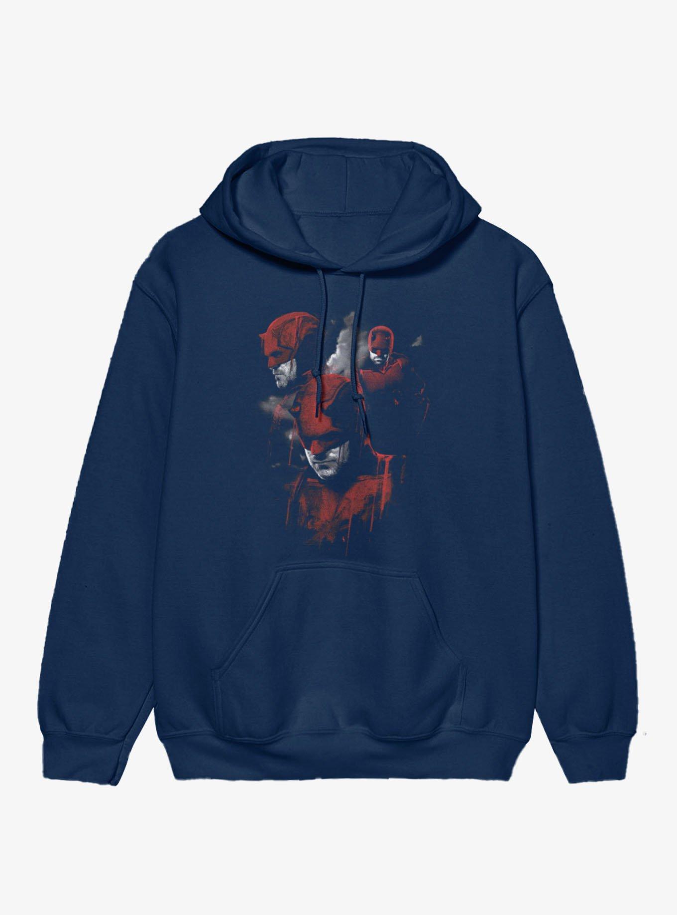 Daredevil Born Again Mask Collage Hoodie, , hi-res
