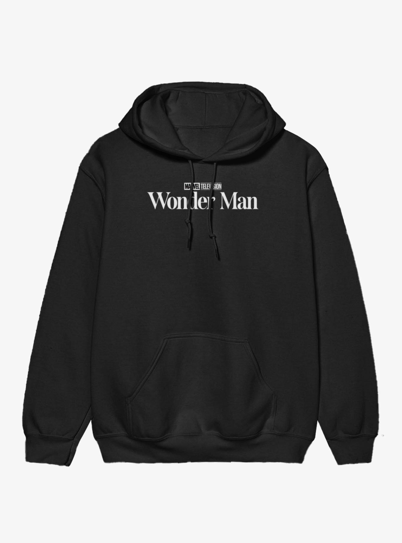 Marvel Wonder Man Black And White Show Logo Hoodie, , hi-res