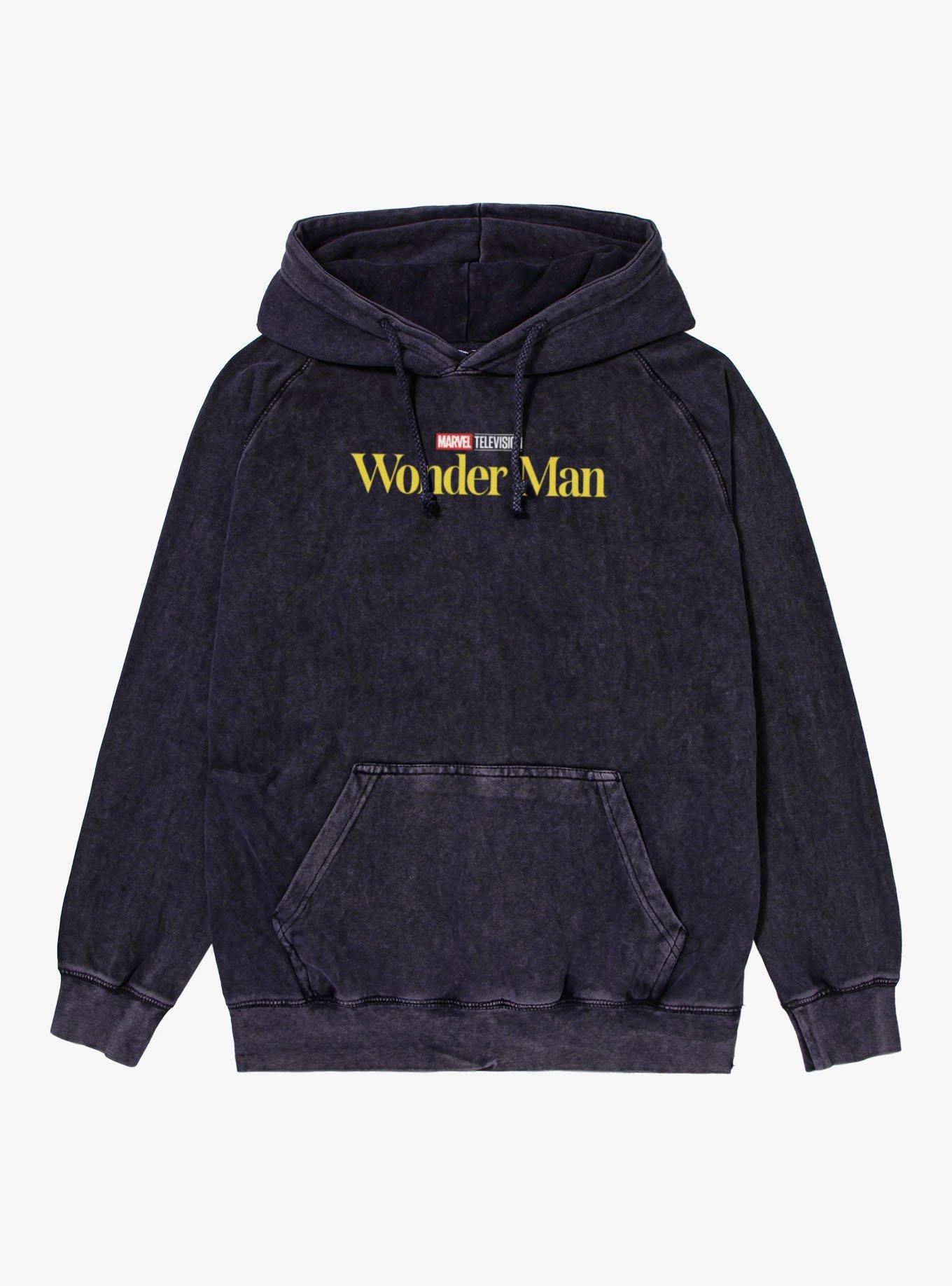 Marvel Wonder Man Show Logo Mineral Wash Hoodie, , hi-res