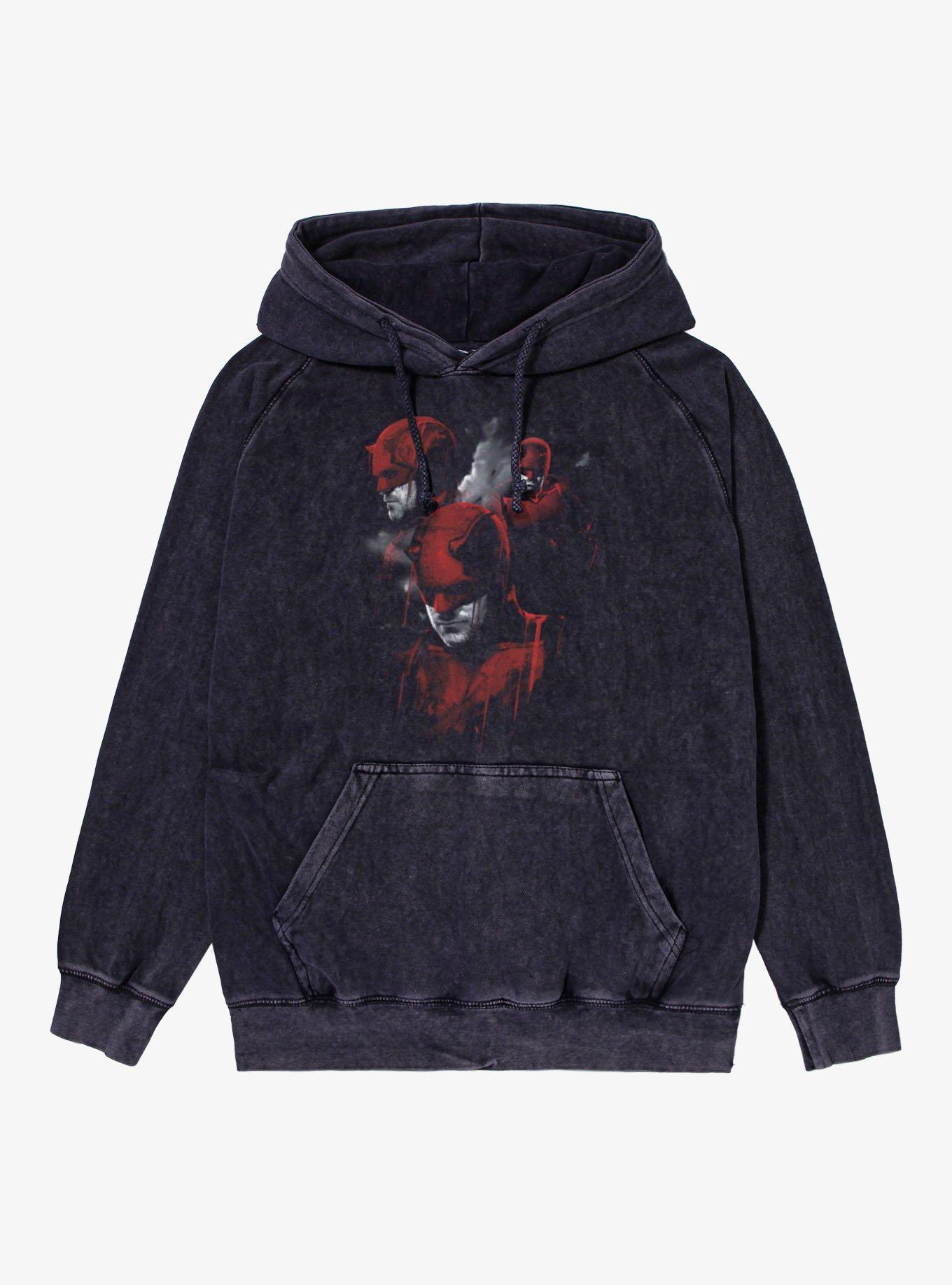 Daredevil Born Again Mask Collage Mineral Wash Hoodie