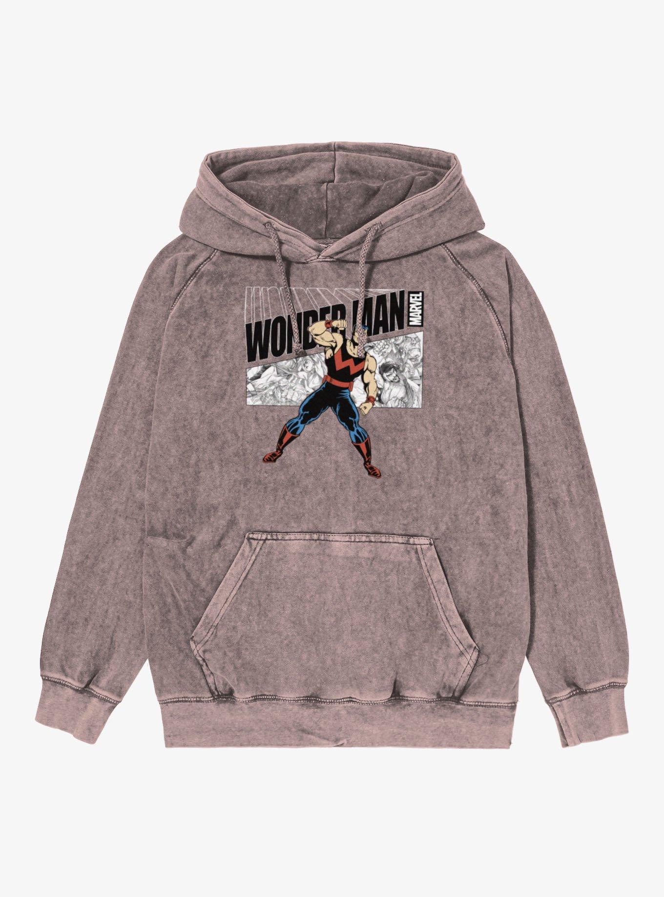 Marvel Comics Wonder Man Pump Mineral Wash Hoodie, , hi-res