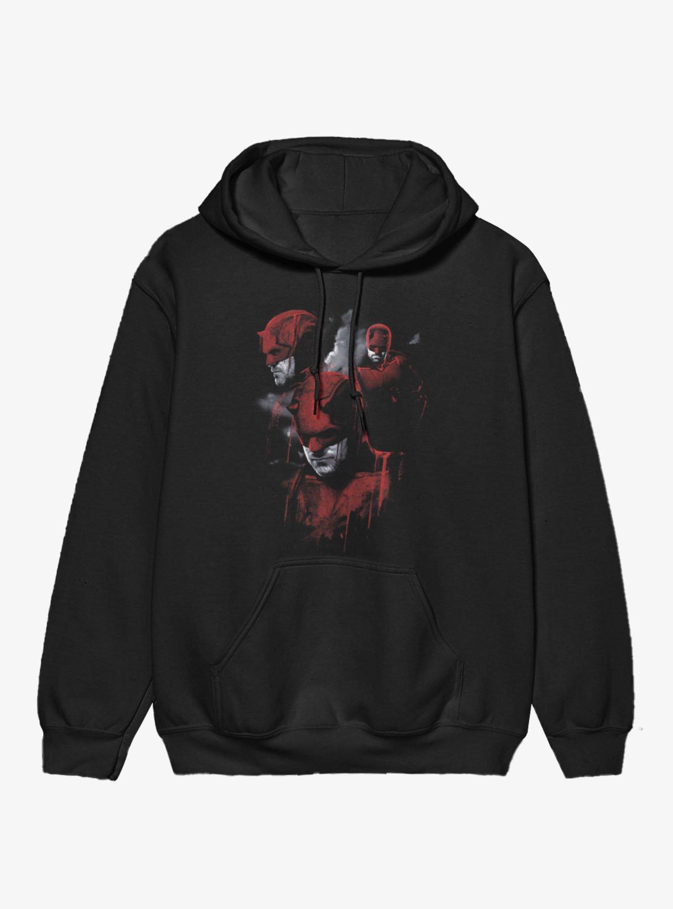 Daredevil Born Again Mask Collage Hoodie, , hi-res