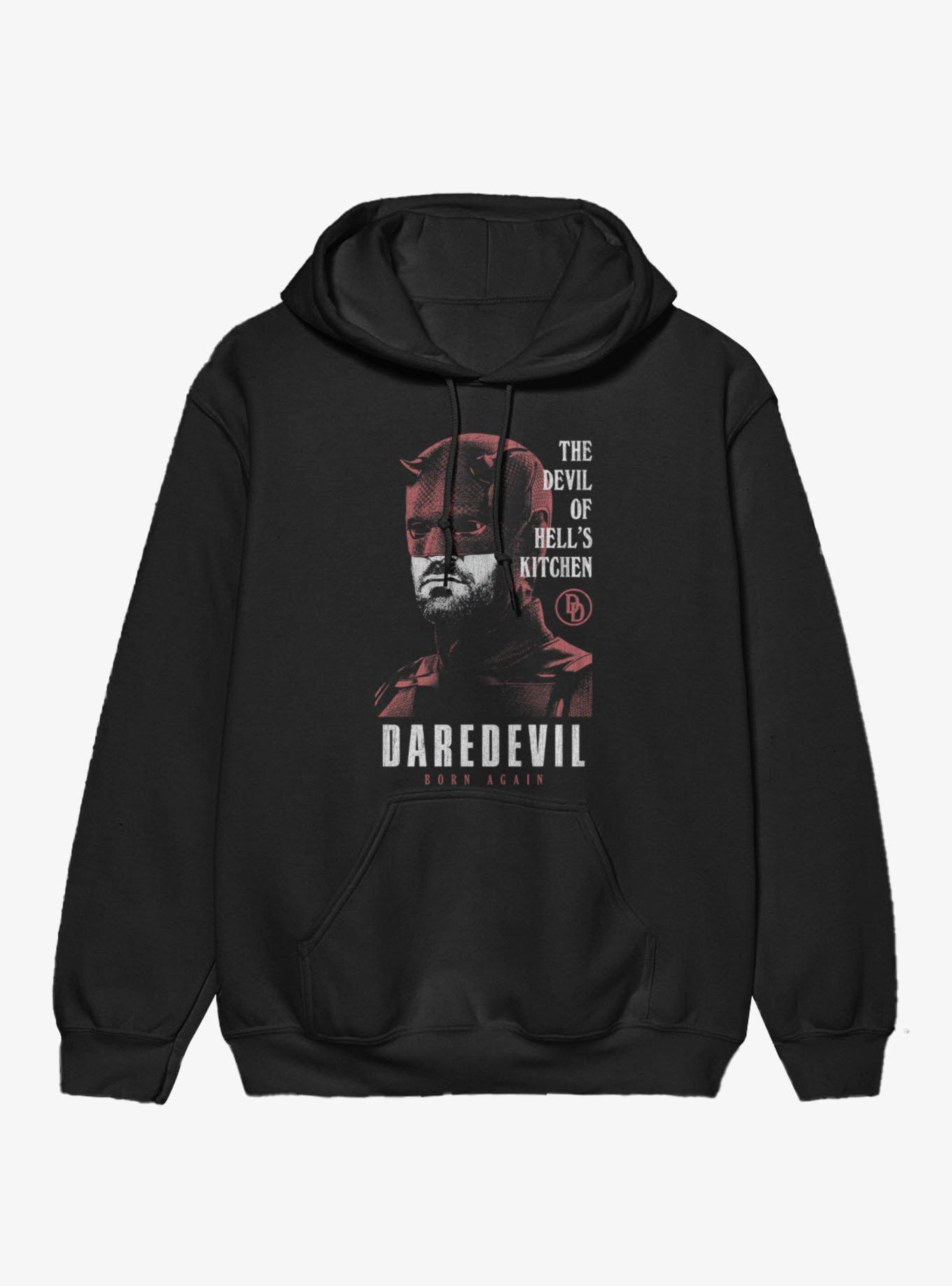 Daredevil Born Again Hell's Kitchen Devil Hoodie, BLACK, hi-res view 1