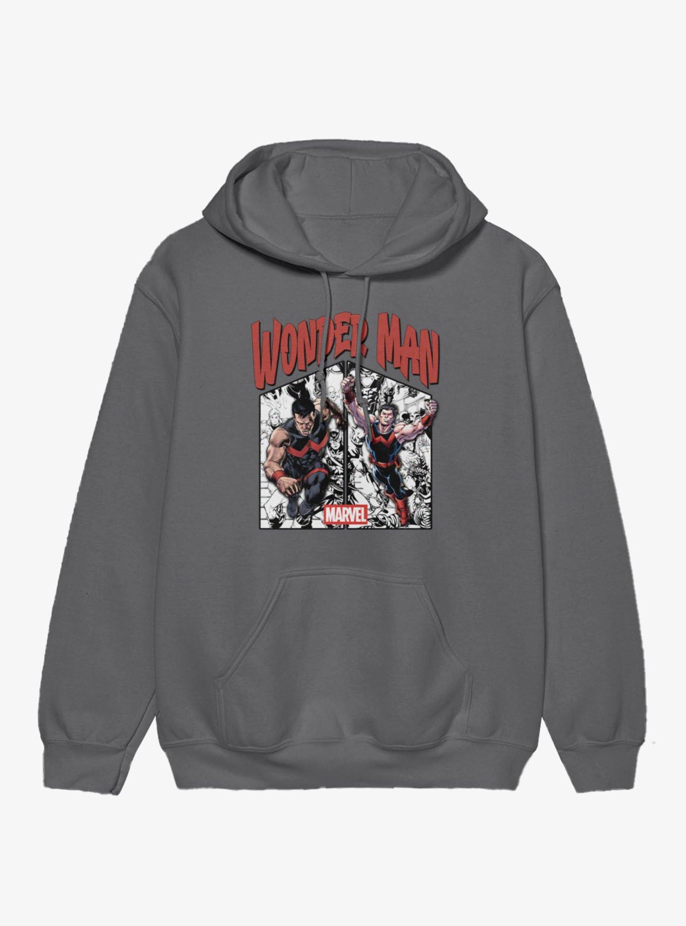 Marvel Comics Wonder Man Panels Hoodie Hot Topic Exclusive, , hi-res