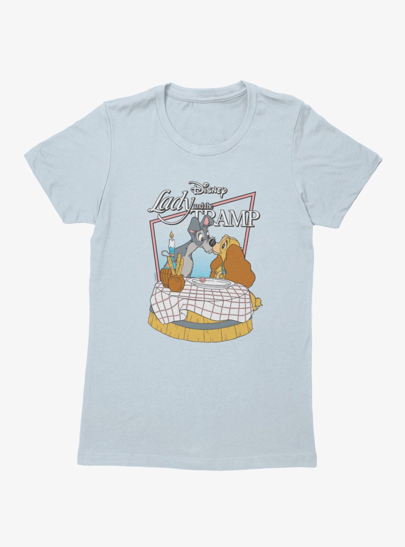 Disney Lady And The Tramp Dinner Kiss Womens T-Shirt, , hi-res