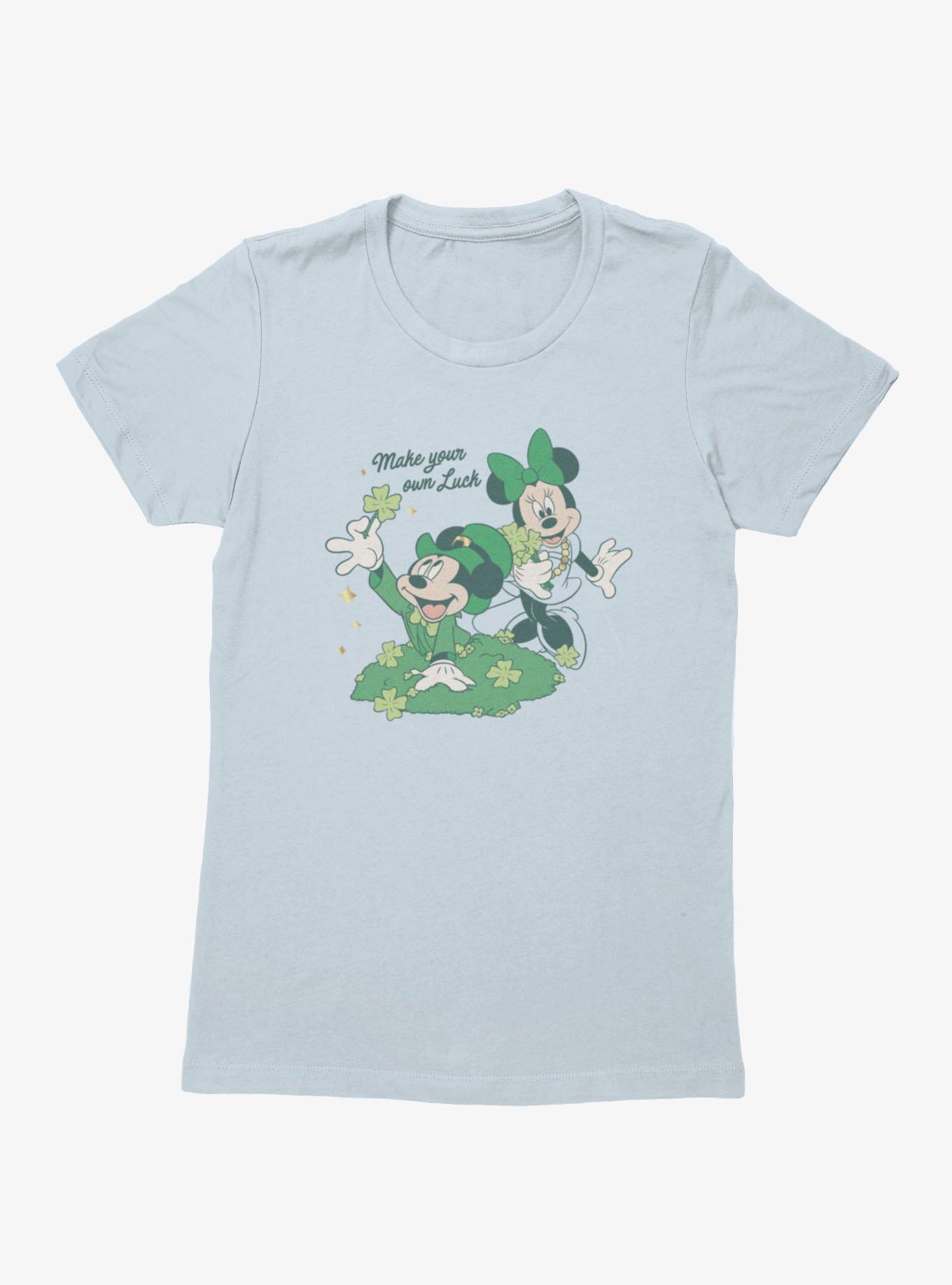 Disney Mickey Mouse And Minnie Mouse St. Patrick's Make Your Own Luck Womens T-Shirt, , hi-res