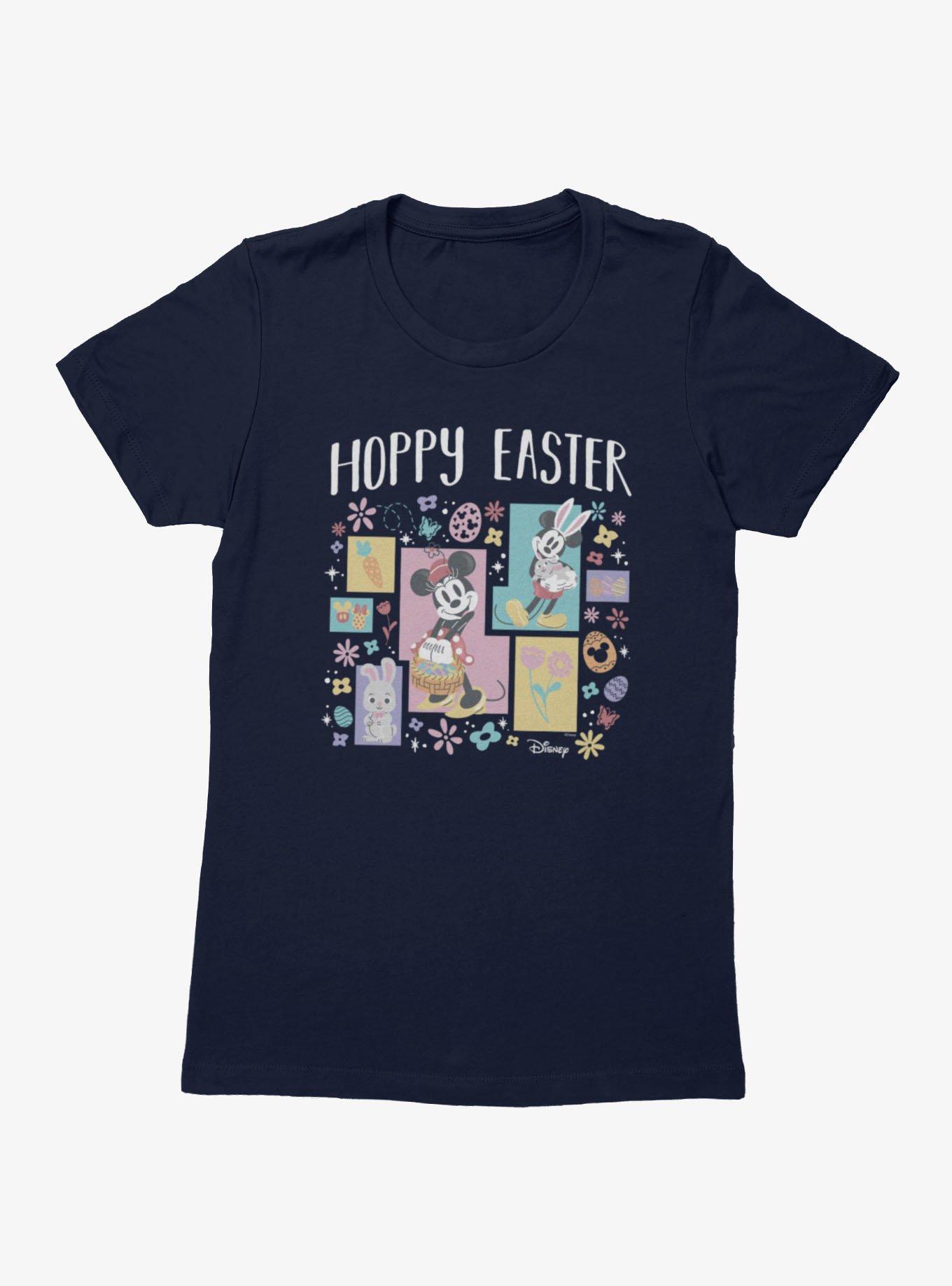 Disney Mickey Mouse And Minnie Hoppy Easter Blocks Womens T-Shirt