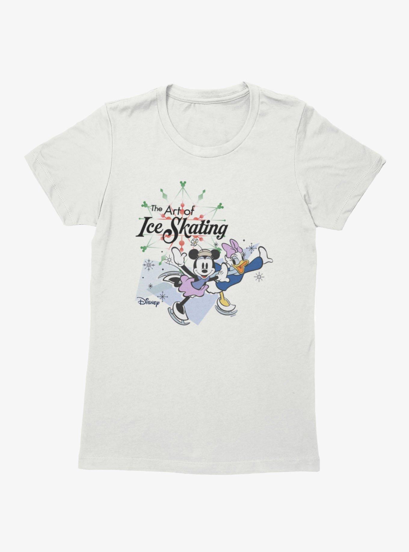 Disney Minnie Mouse And Daisy Duck The Art Of Ice Skating Womens T-Shirt, , hi-res