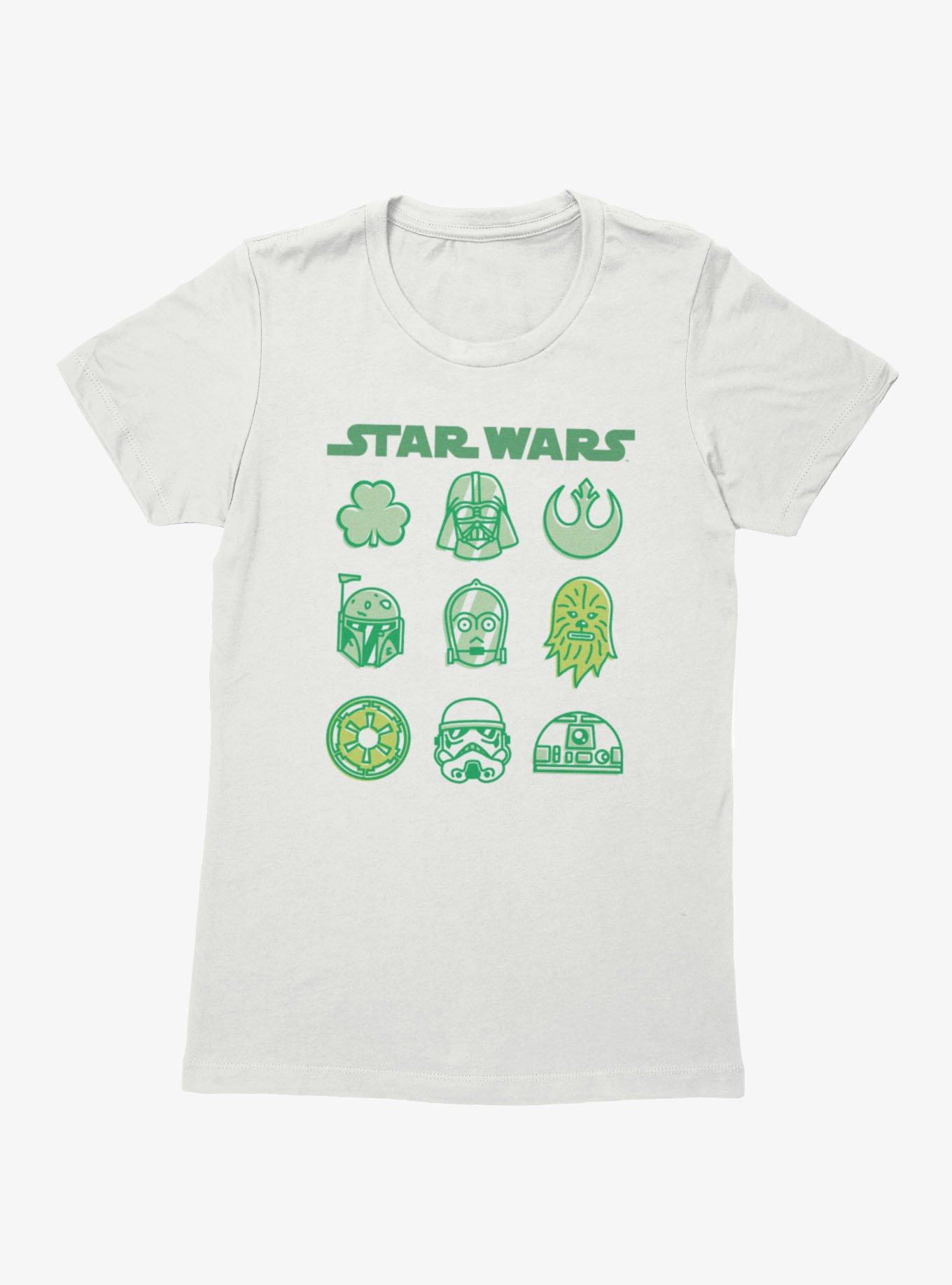 Star Wars St. Patrick's Lucky Character Icons Womens T-Shirt, , hi-res
