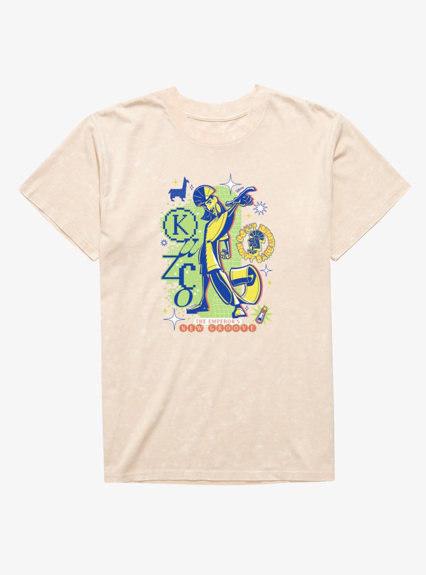 Disney The Emperor's New Groove Disco Kuzco Don't Know Don't Care Mineral Wash T-Shirt, , hi-res