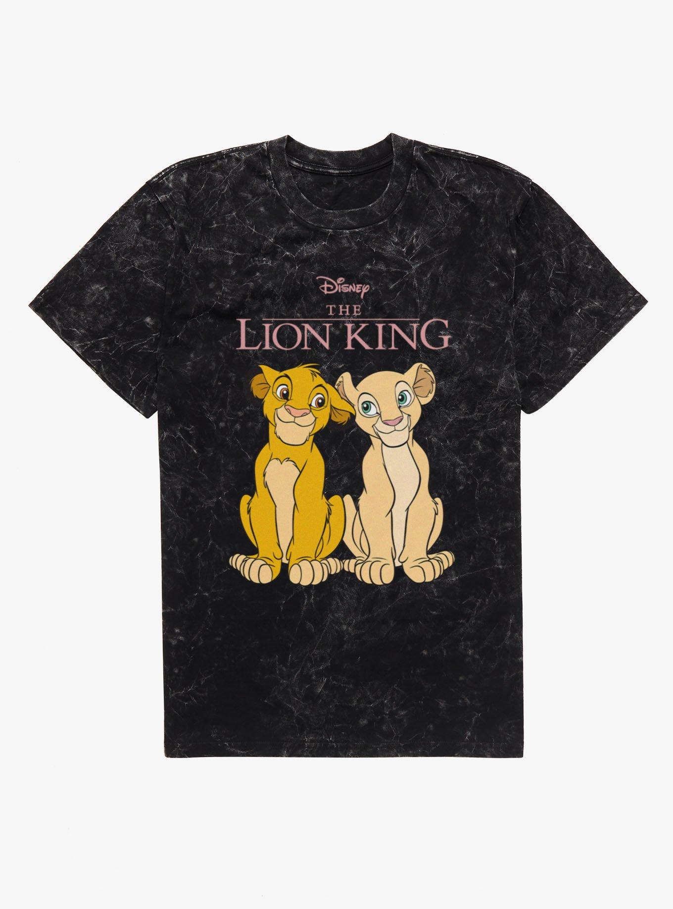 Disney The Lion King Simba And Nala Glance Mineral Wash T-Shirt, , hi-res