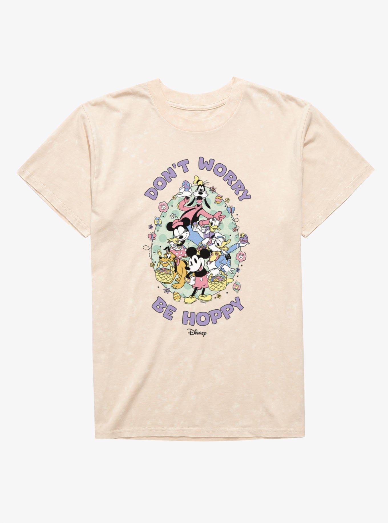 Disney Mickey Mouse And Friends Don't Worry Be Hoppy Easter Mineral Wash T-Shirt, , hi-res