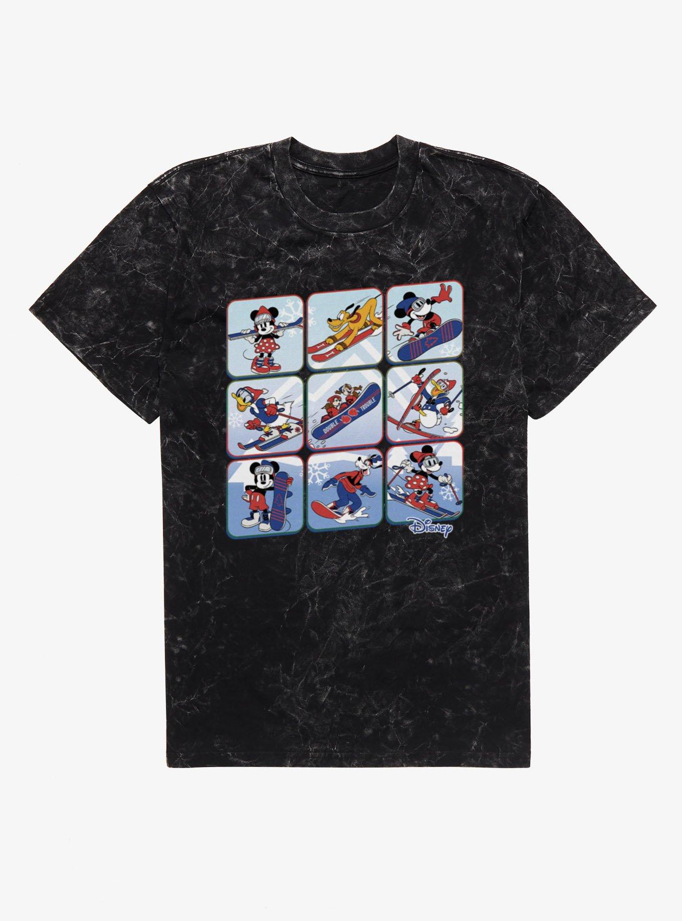 Disney Mickey Mouse And Friends Winter Snow Sport Panels Mineral Wash T-Shirt, , hi-res