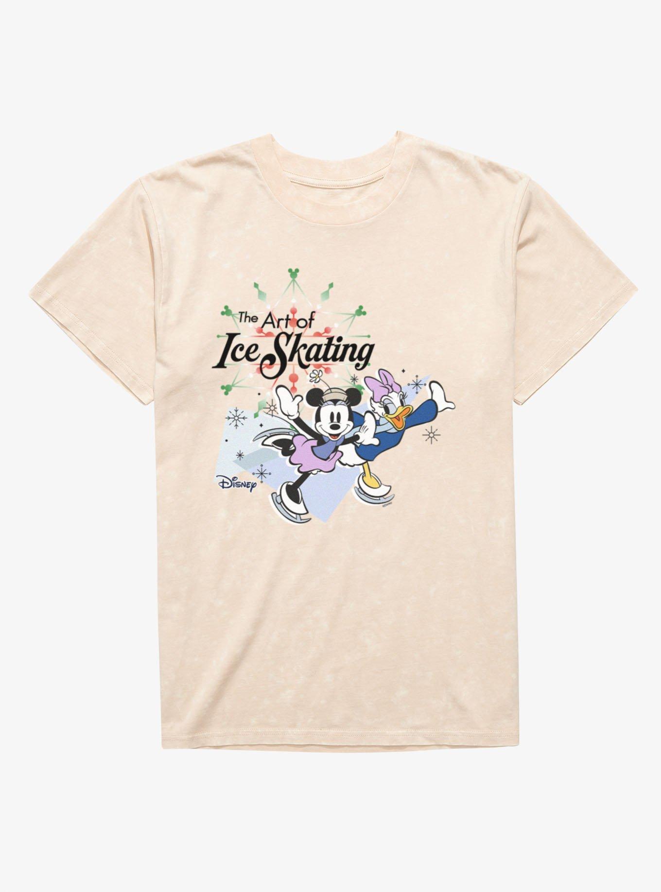 Disney Minnie Mouse And Daisy Duck The Art Of Ice Skating Mineral Wash T-Shirt, , hi-res