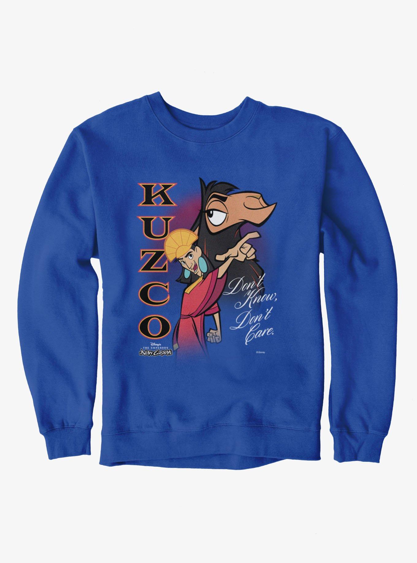 Disney The Emperor's New Groove Kuzco Spirit Don't Know Don't Care Sweatshirt