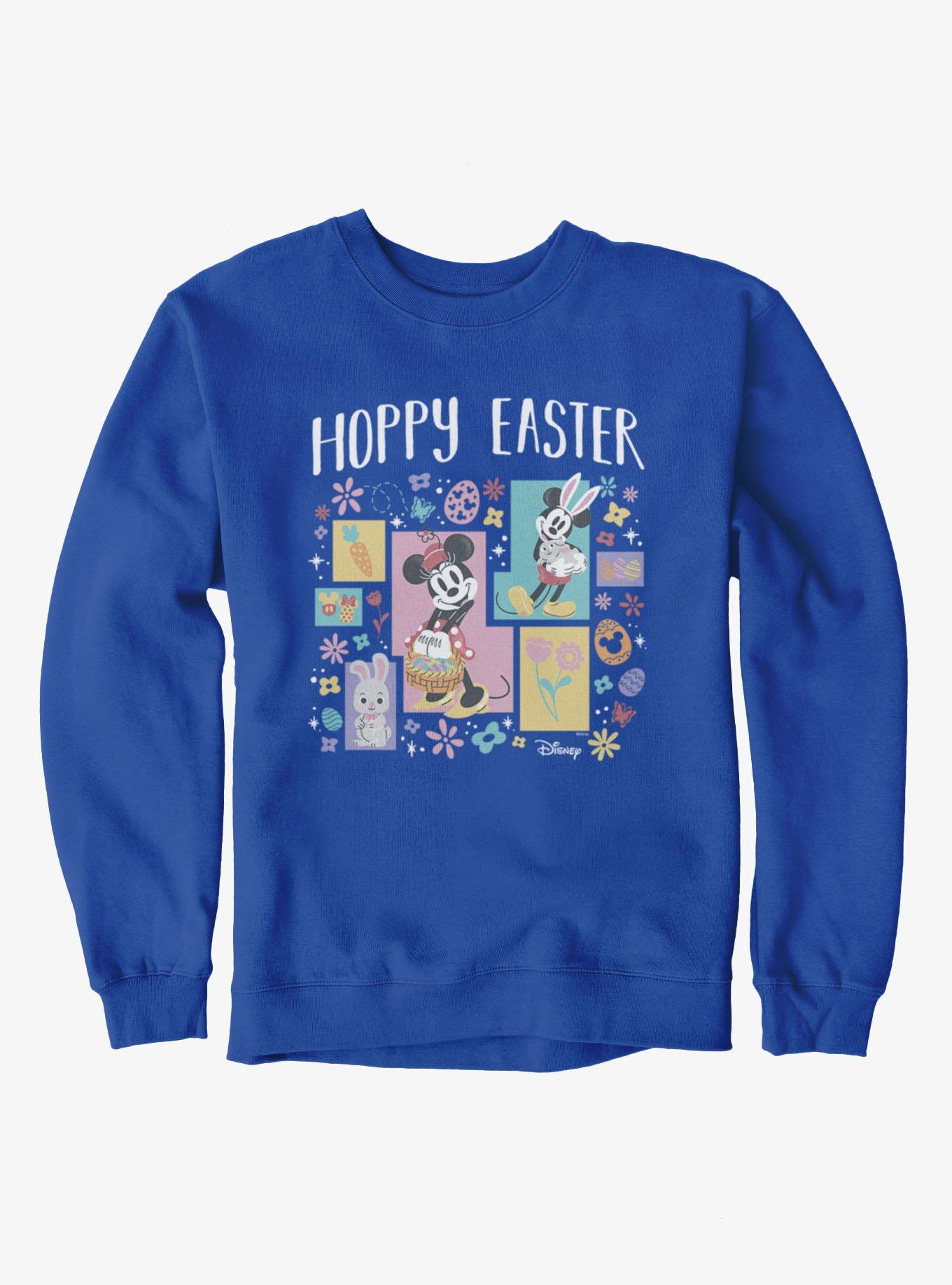 Disney Mickey Mouse And Minnie Mouse Hoppy Easter Blocks Sweatshirt, , hi-res