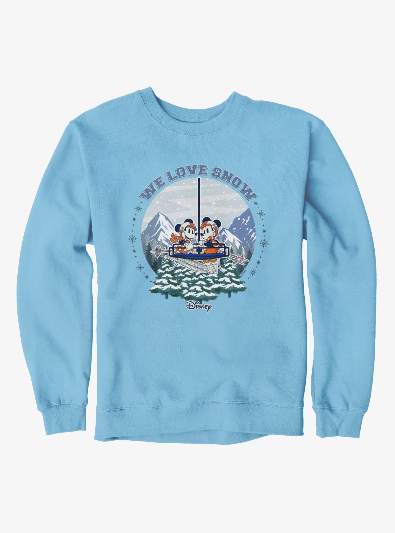 Disney Mickey Mouse And Minnie Winter Snow Globe We Love Sweatshirt
