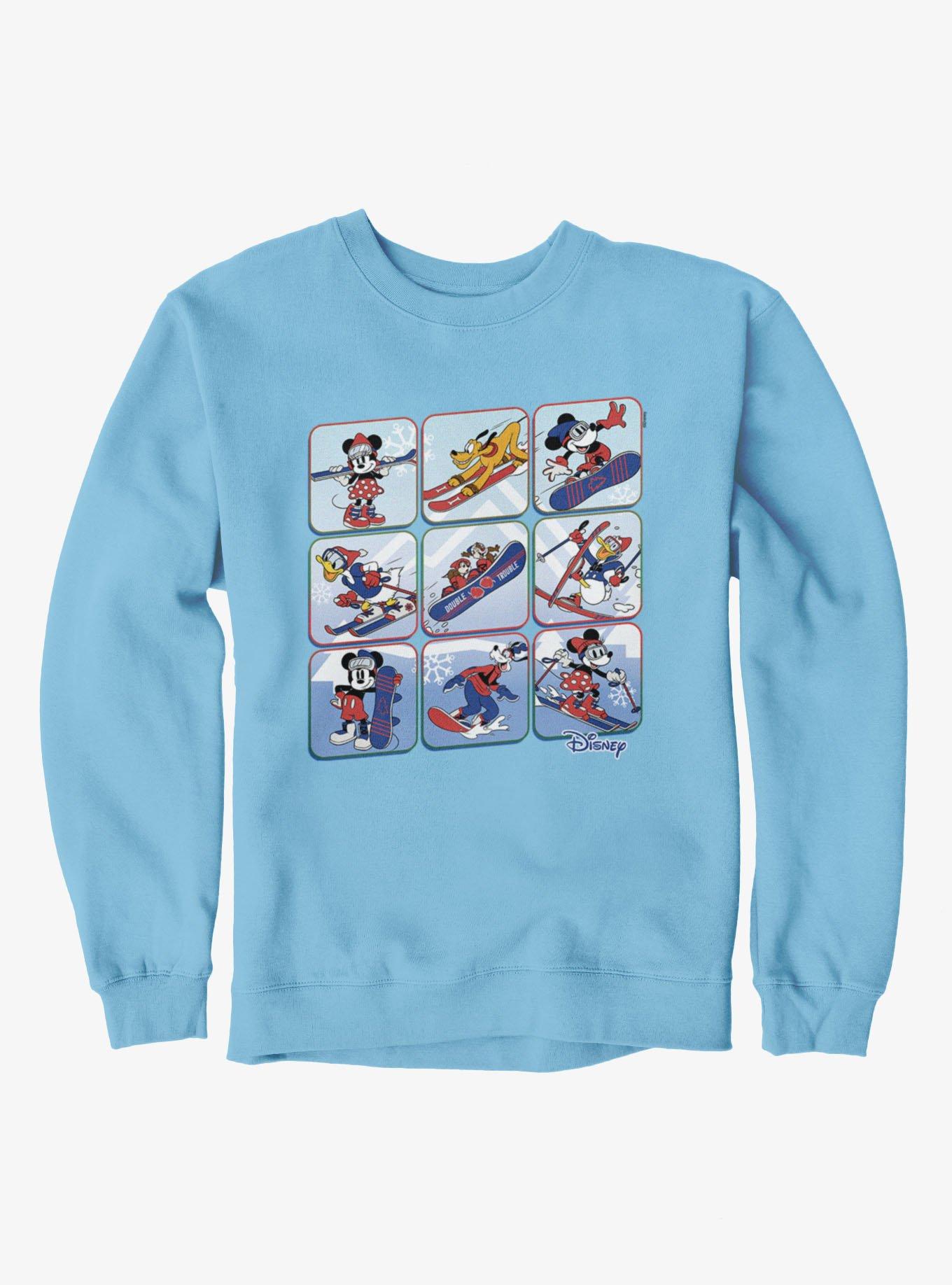 Disney Mickey Mouse And Friends Winter Snow Sport Panels Sweatshirt, , hi-res