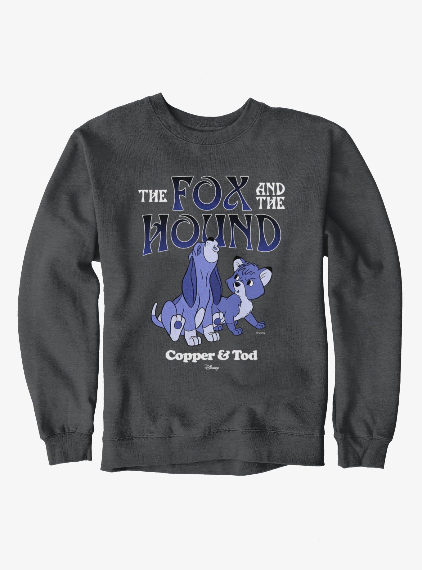 Disney The Fox And The Hound Howling Blue Copper & Tod Sweatshirt, , hi-res