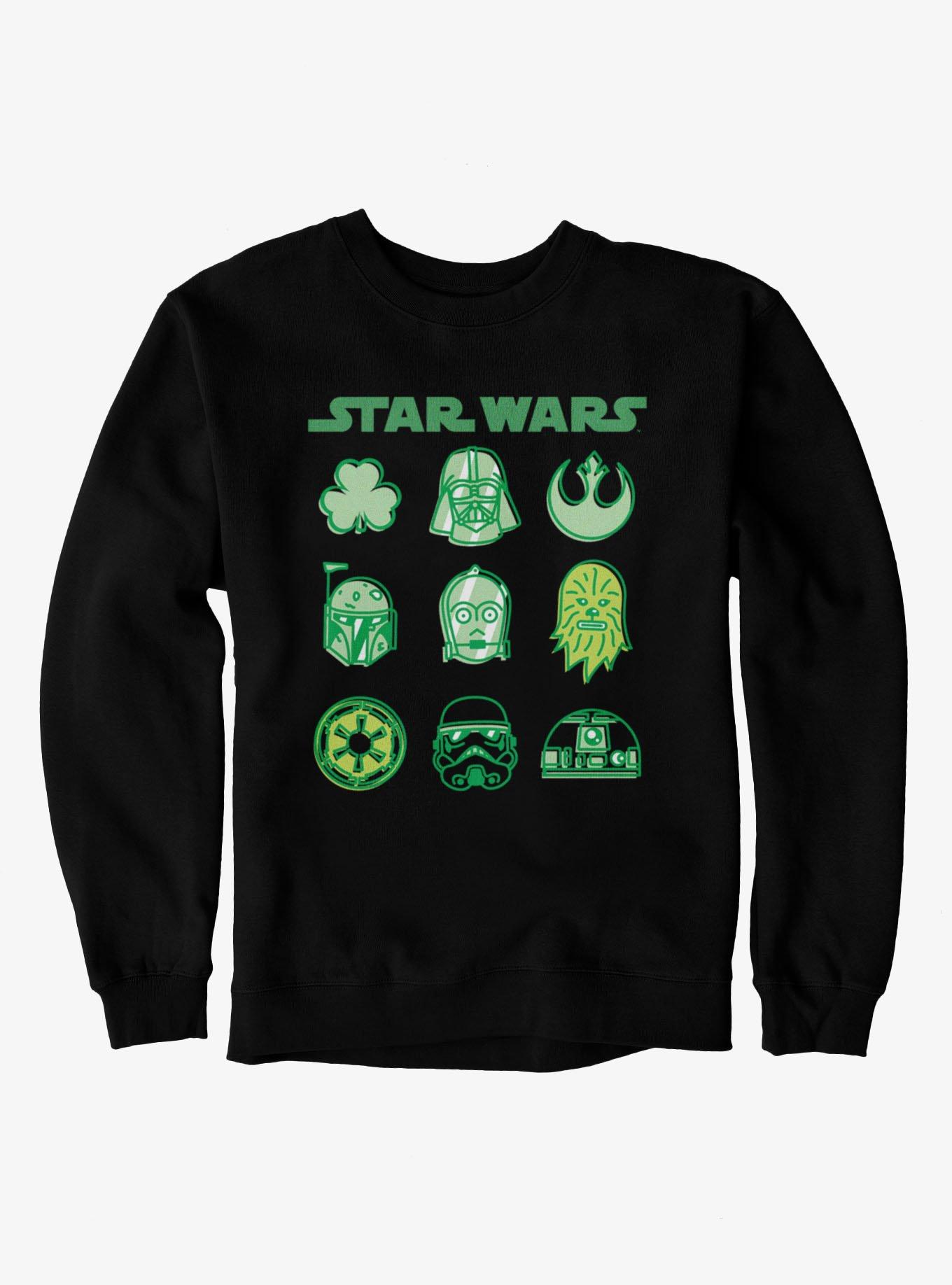 Star Wars St. Patrick's Lucky Character Icons Sweatshirt, , hi-res