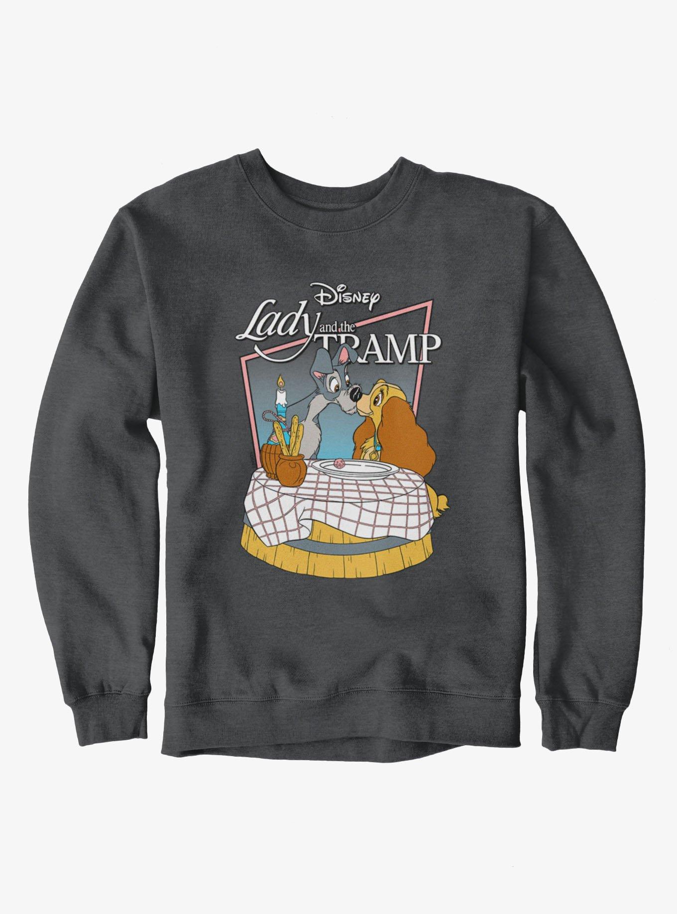 Disney Lady And The Tramp Dinner Kiss Sweatshirt, , hi-res