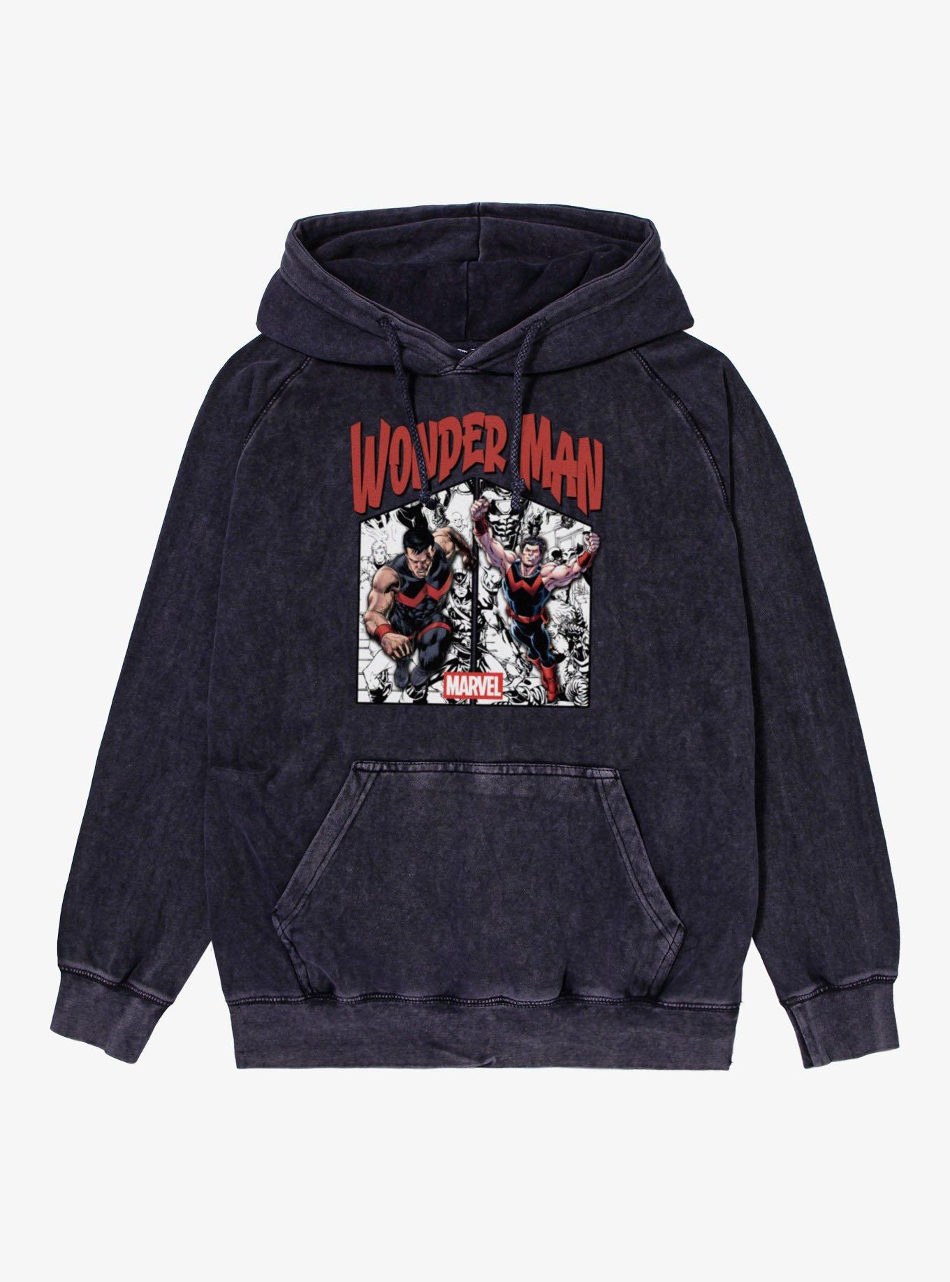 Marvel Comics Wonder Man Panels Hoodie Hot Topic Exclusive, , hi-res
