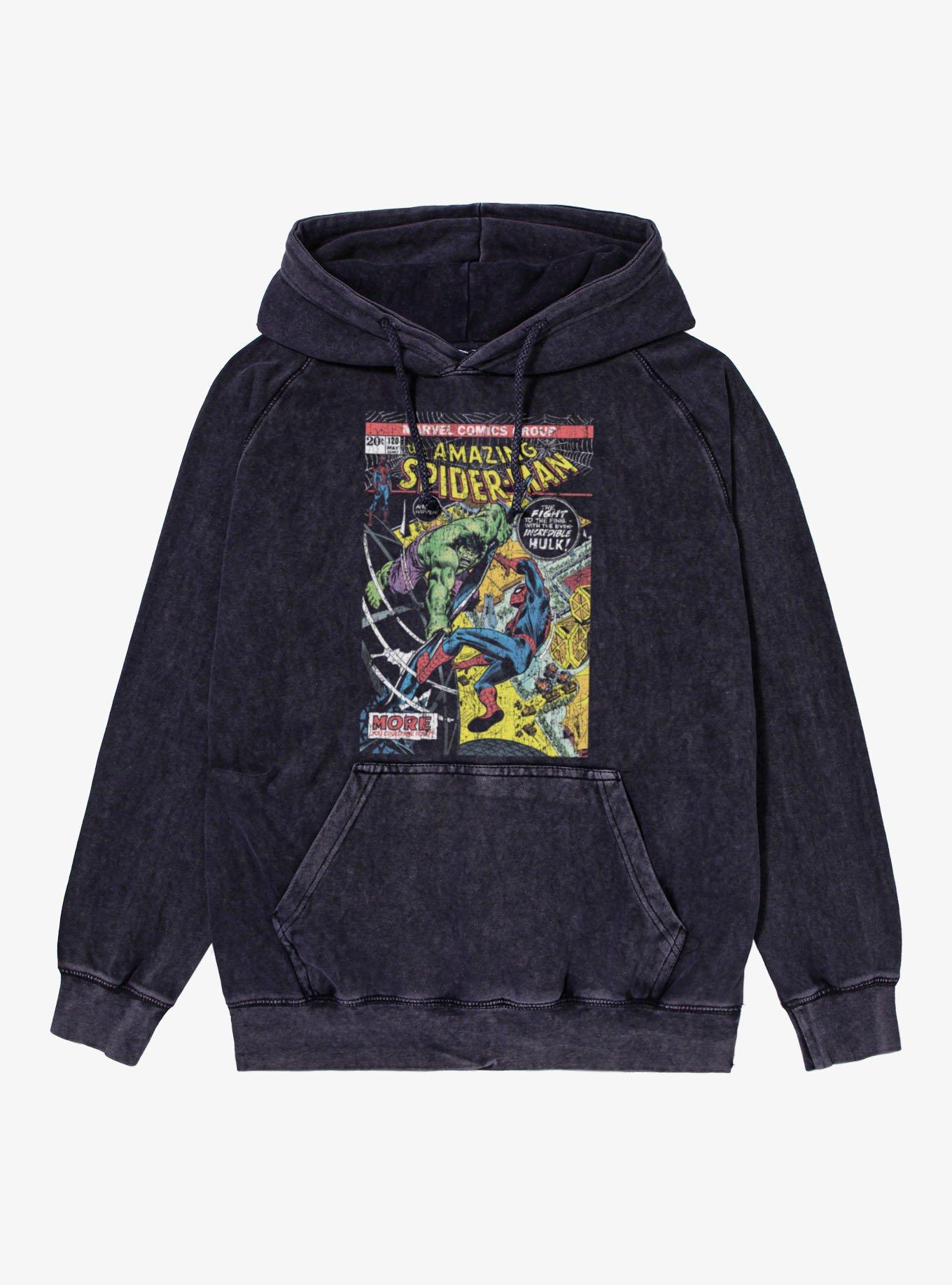 Marvel Comics Cover Hulk Punch Spider-Man Hoodie, , hi-res