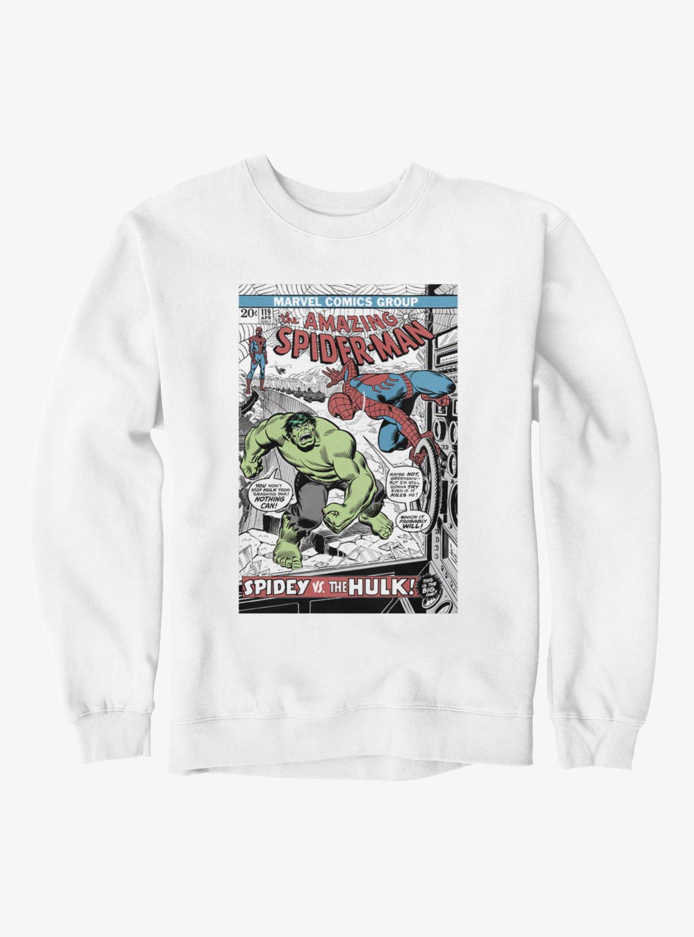 Marvel Comics Cover Amazing Spidey Vs The Hulk Sweatshirt, , hi-res