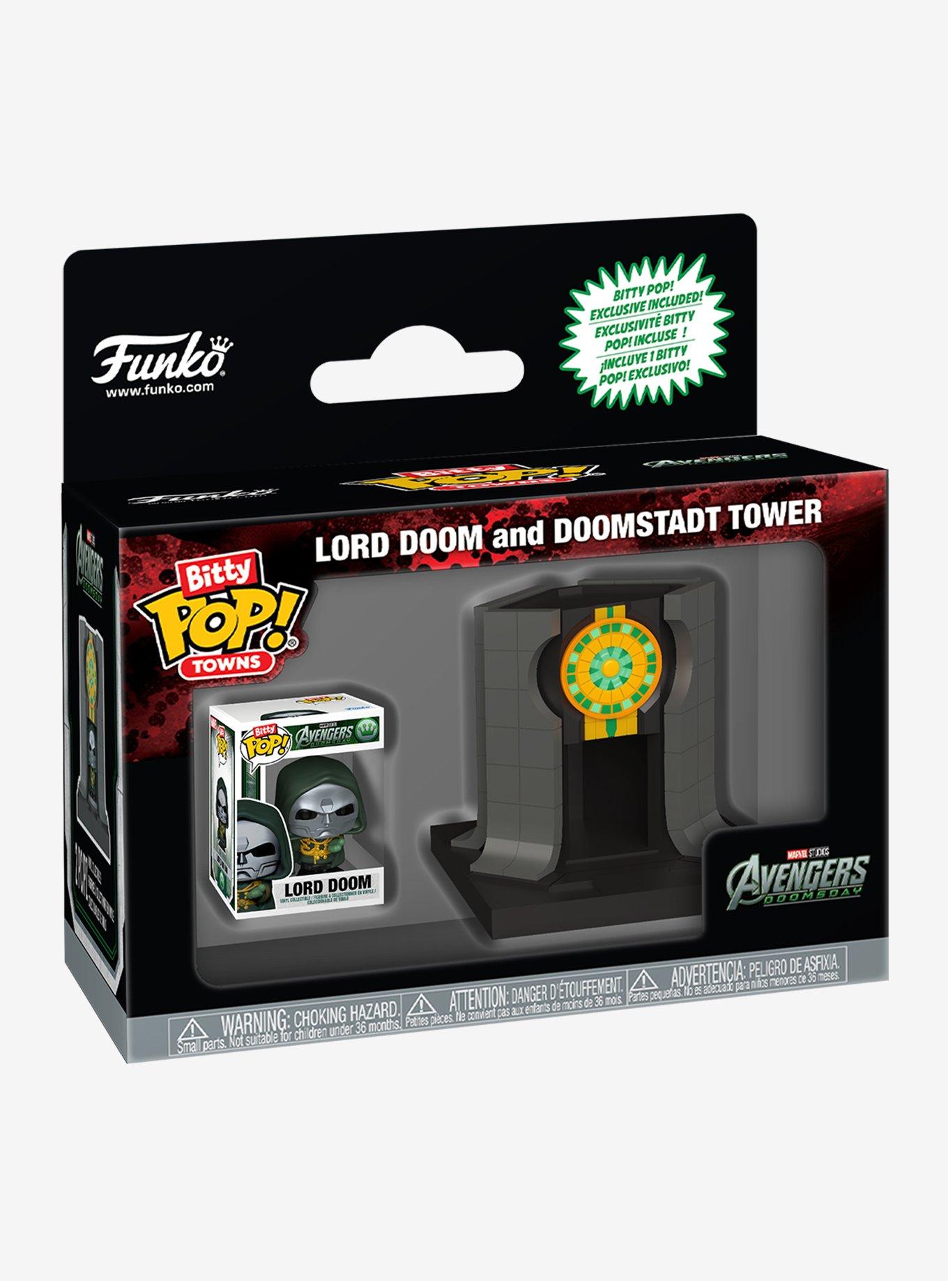 Funko Marvel Avengers: Doomsday Bitty Pop! Town Lord Doom & Doomstadt Tower Figure Set
