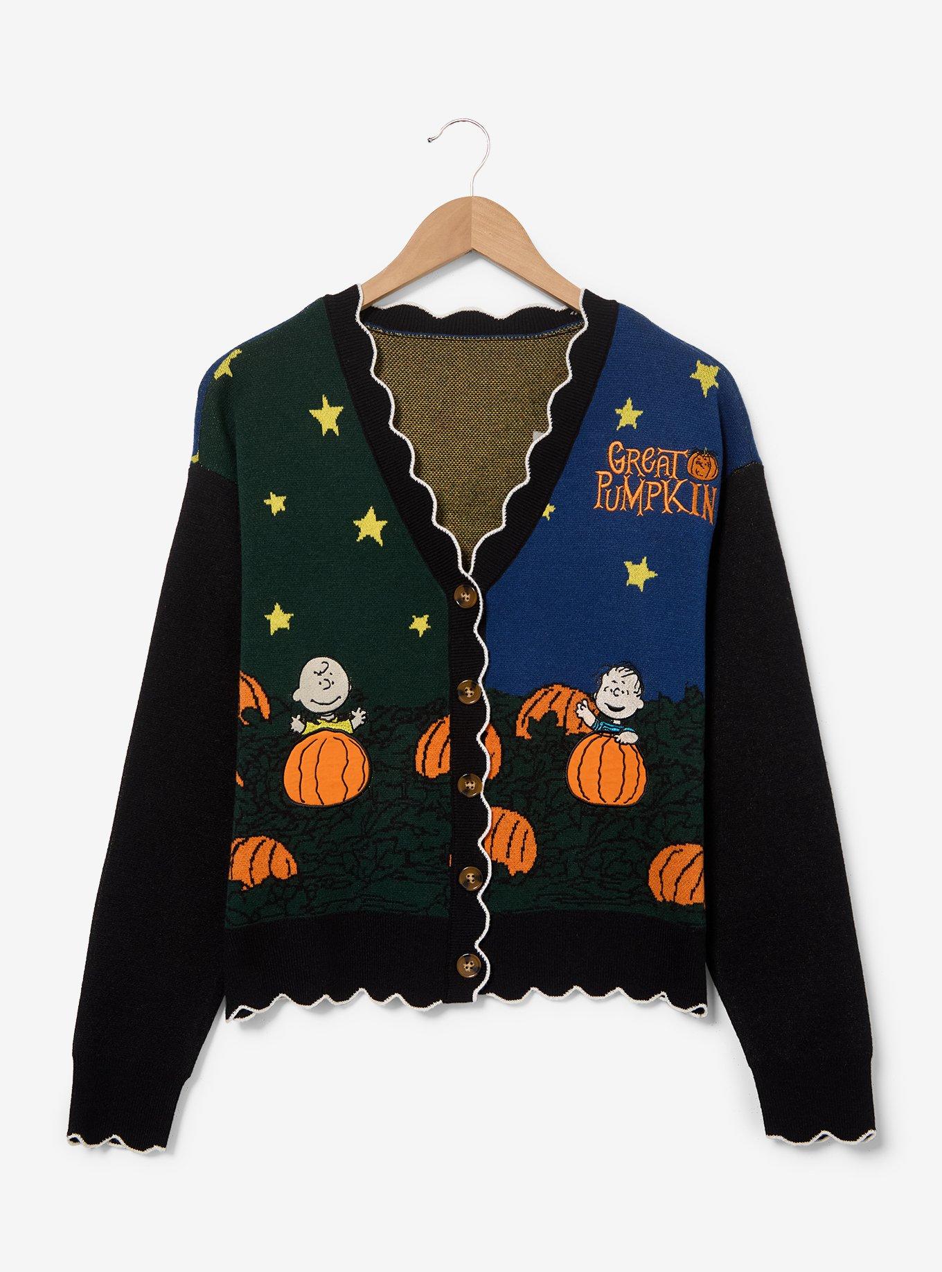 Peanuts The Great Pumpkin Women's Glow-in-the-Dark Cardigan - BoxLunch Exclusive, , hi-res