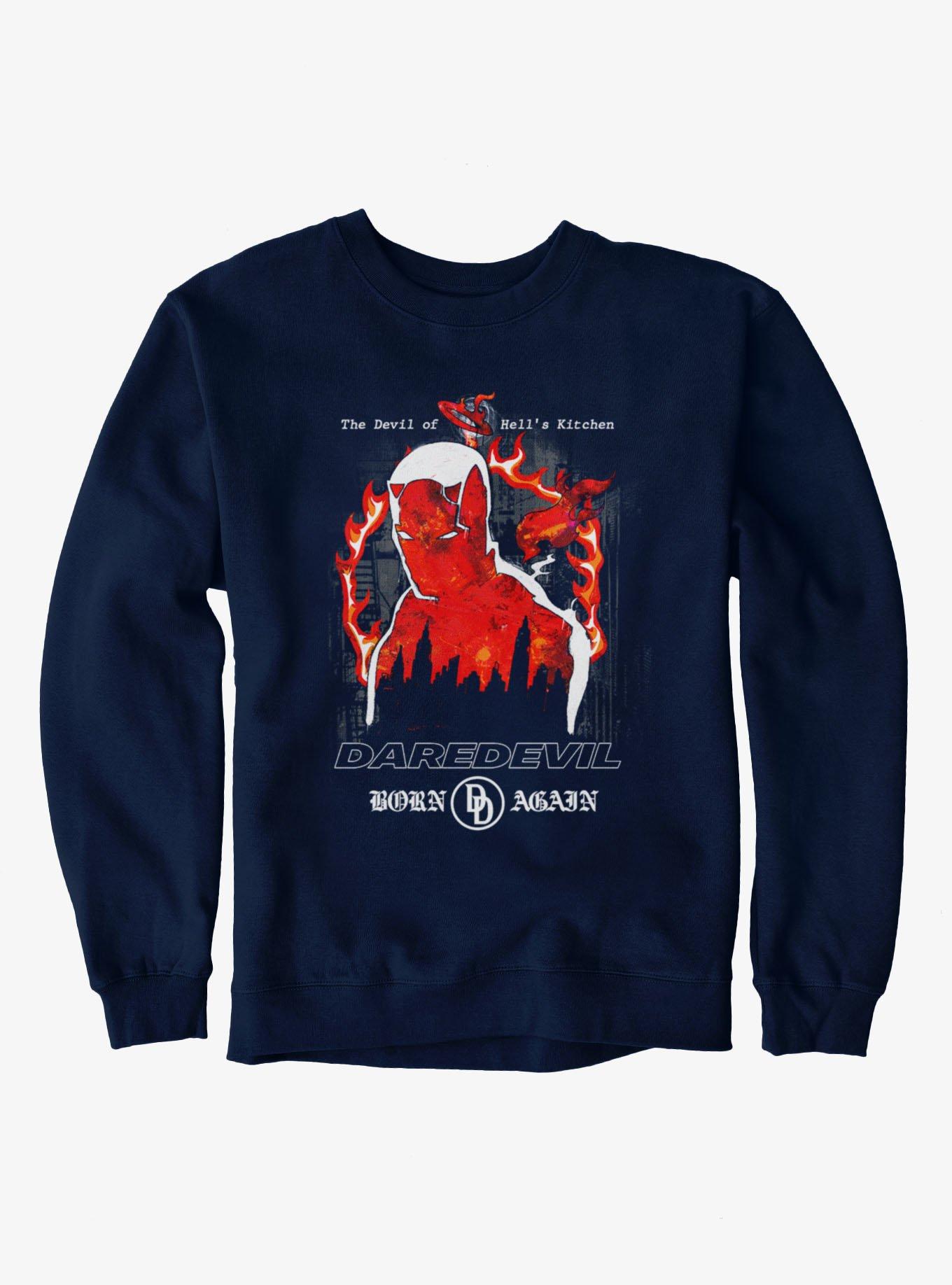 Daredevil Born Again Silhouette Of Flames Sweatshirt, , hi-res