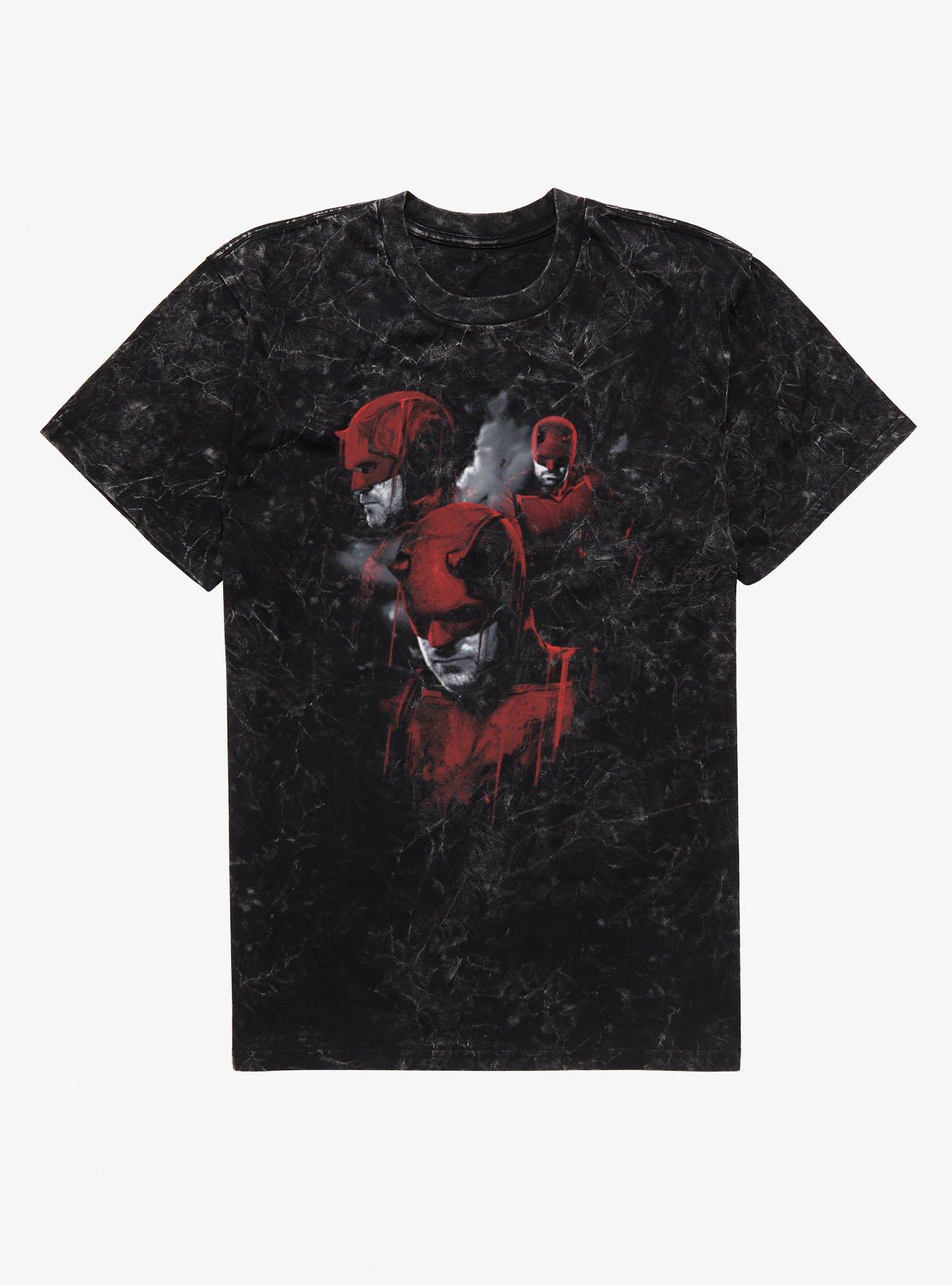 Daredevil Born Again Mask Collage Mineral Wash T-Shirt