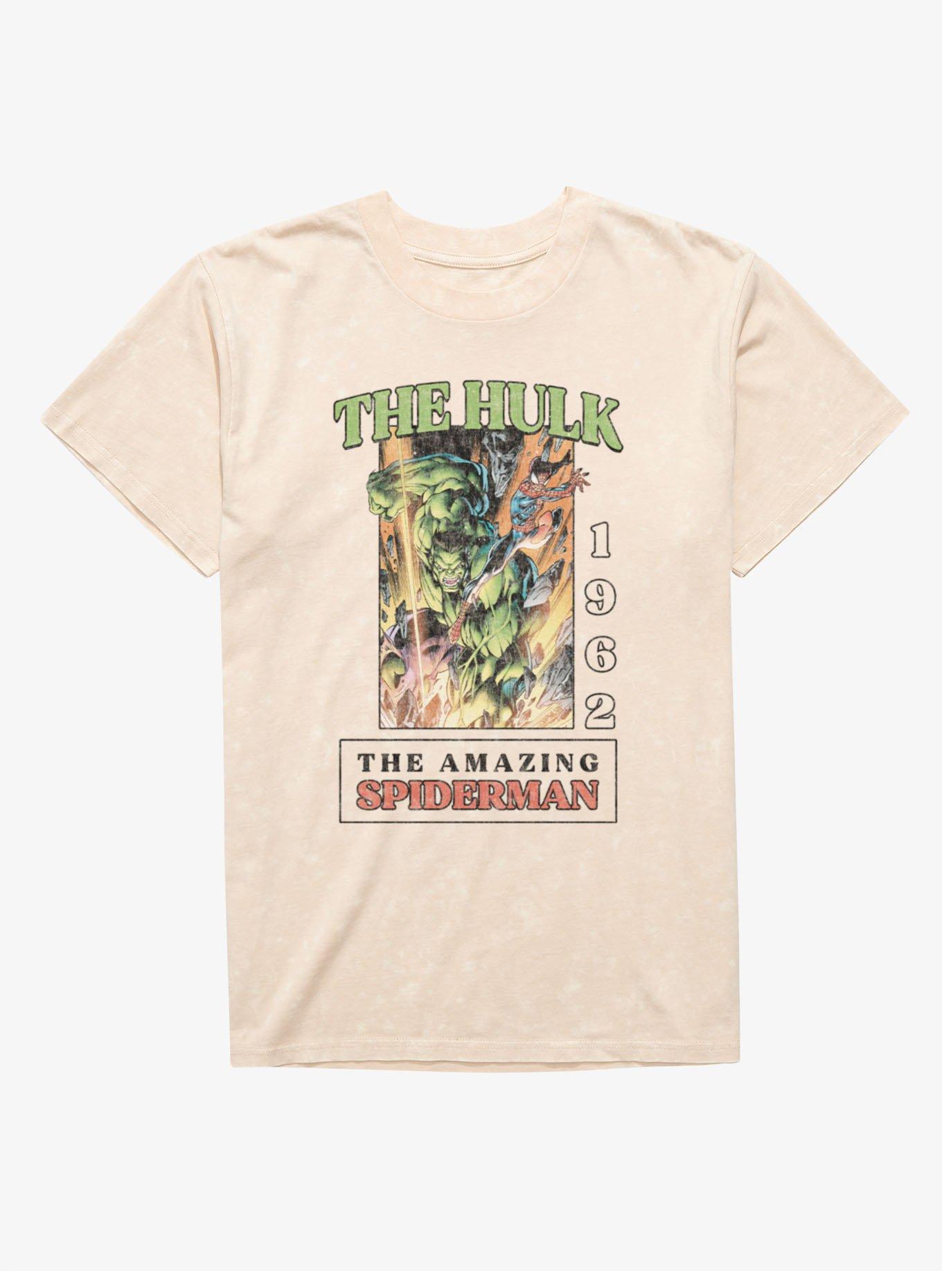 Marvel Comics 1962 Spider-Man And Hulk Mineral Wash T-Shirt, , hi-res