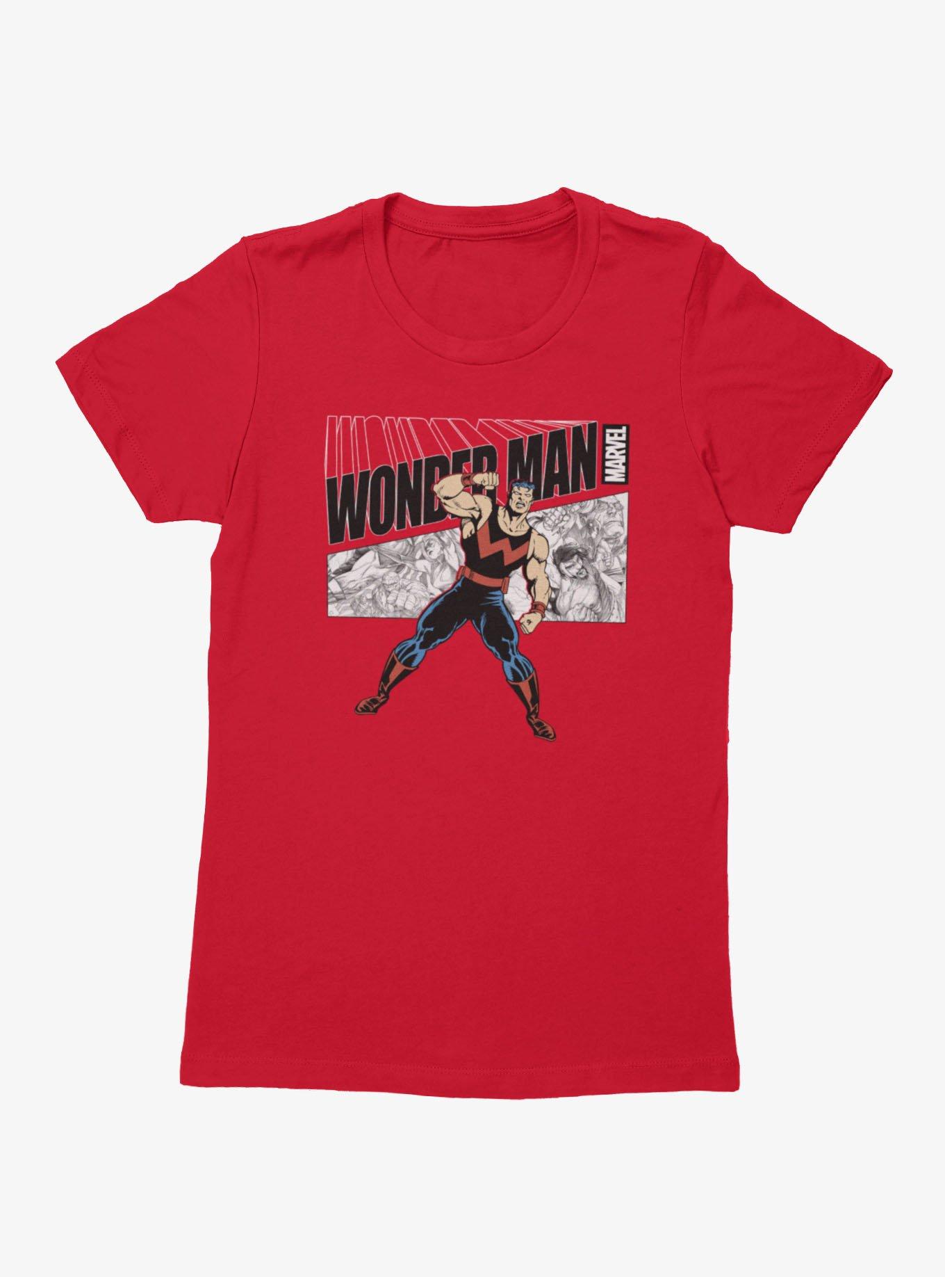 Marvel Comics Wonder Man Pump Womens T-Shirt