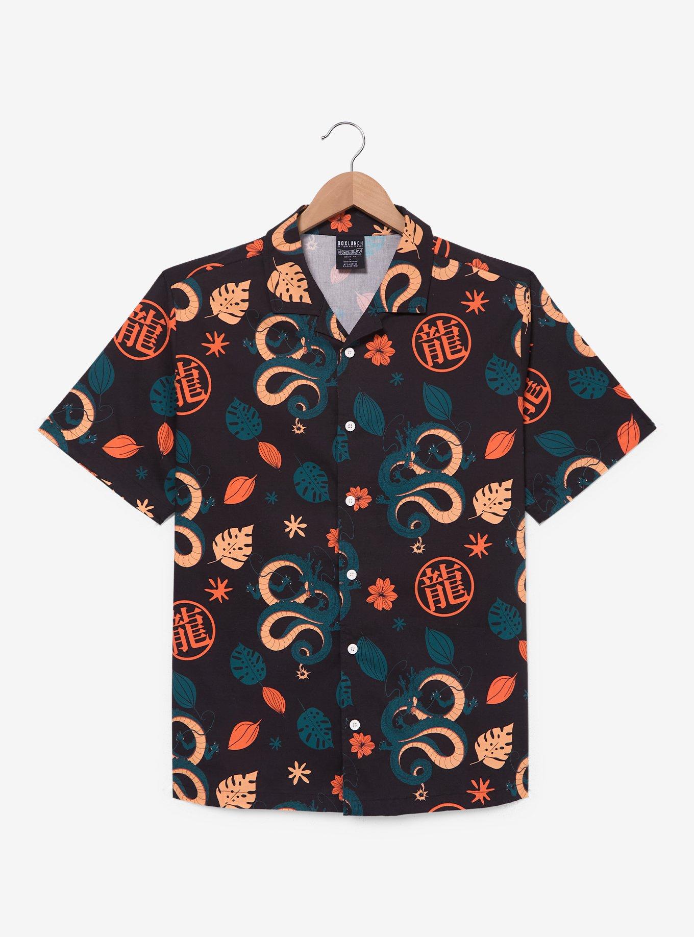 Dragon Ball Z Shenron Tropical Over Print Woven Button-Up - BoxLunch Exclusive, , hi-res