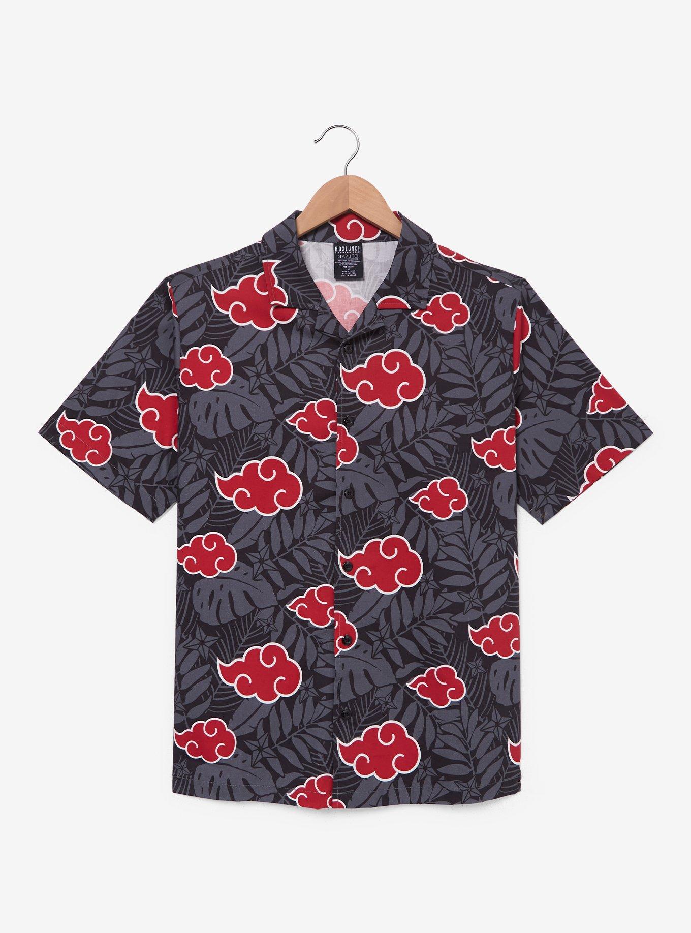 Naruto Shippuden Akatsuki Clouds Tropical Woven Button-Up - BoxLunch Exclusive, , hi-res