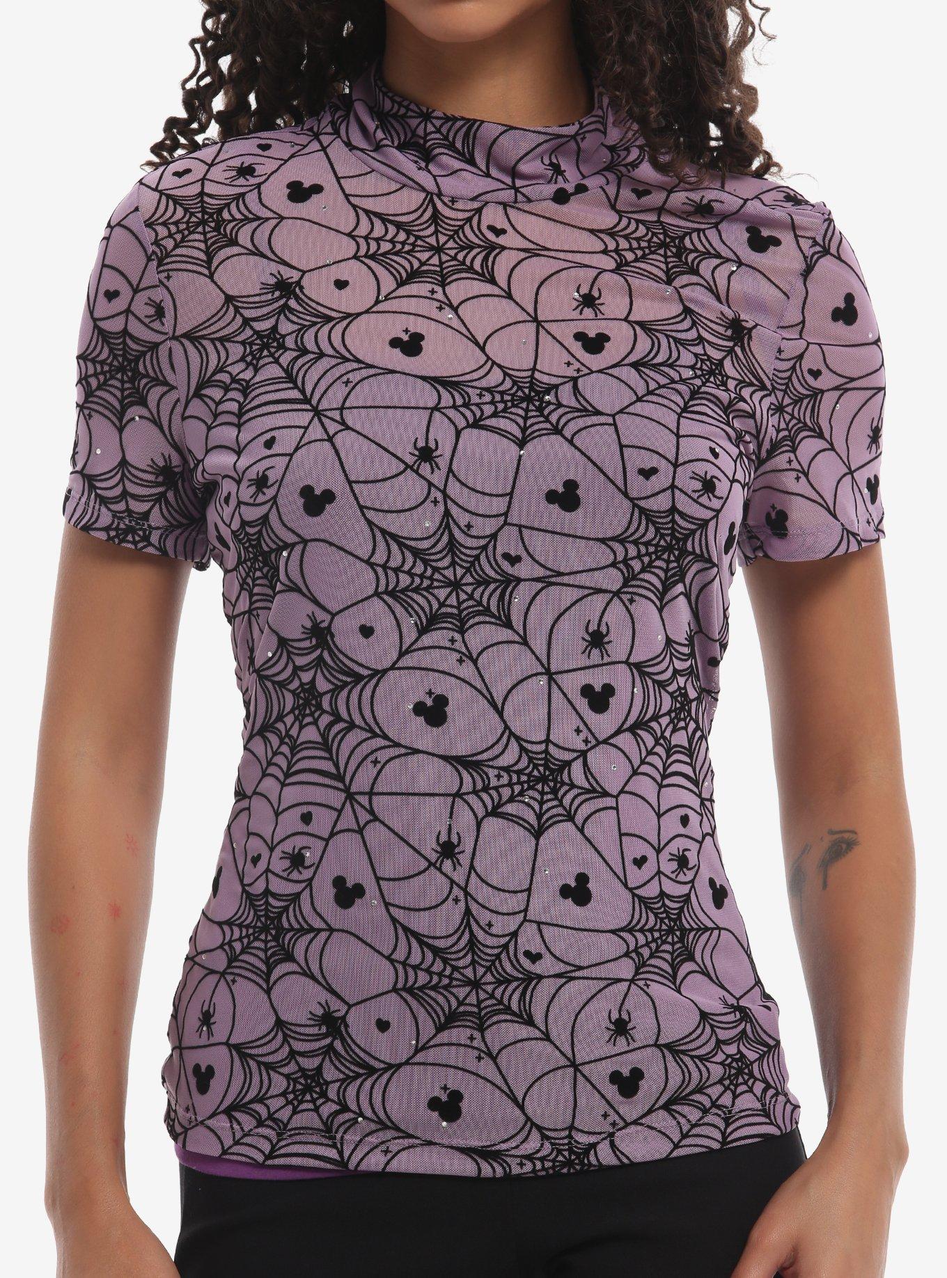 Her Universe Disney Mickey Mouse Spiderwebs Mesh Top Her Universe Exclusive, , hi-res