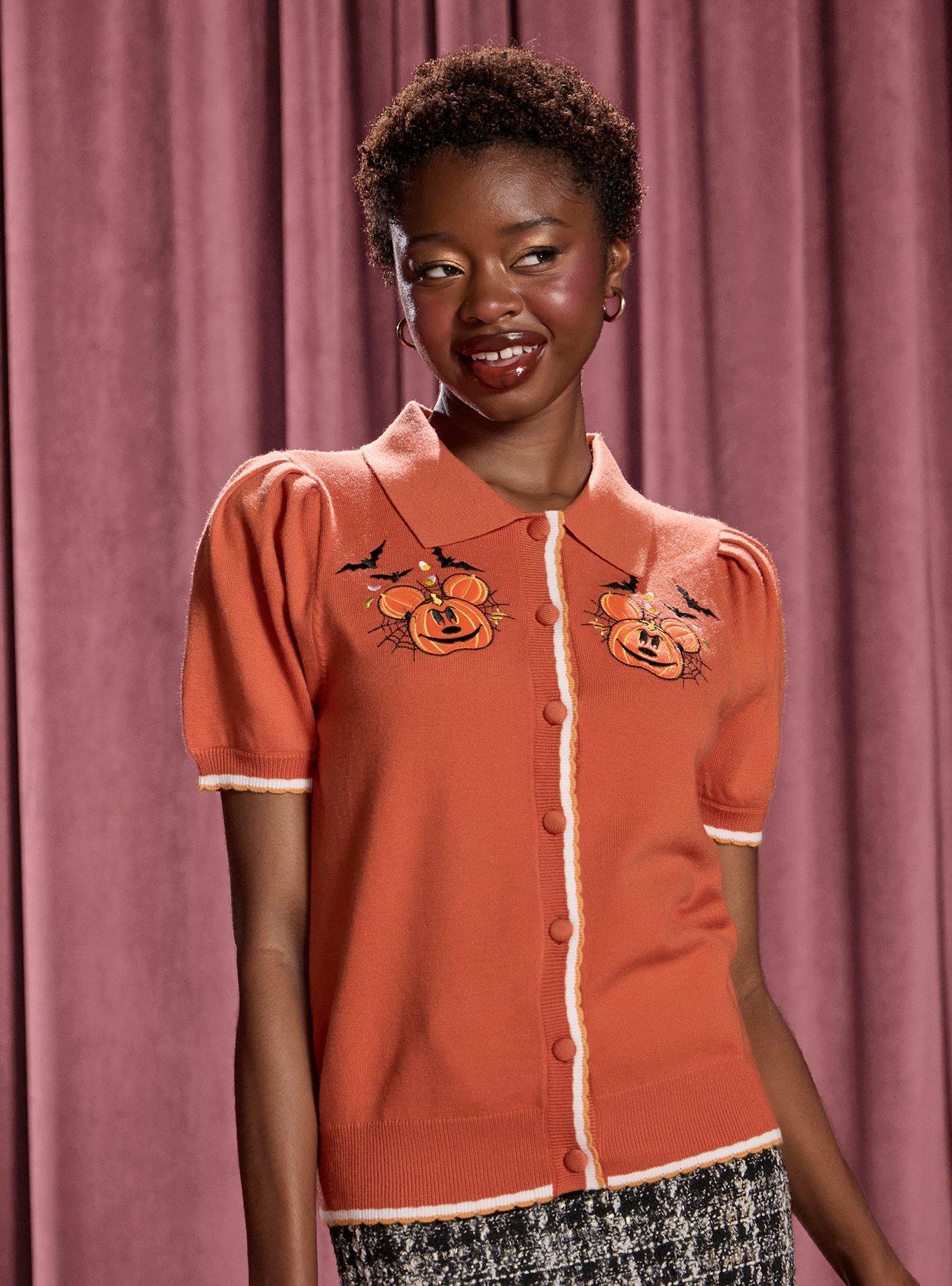 Her Universe Disney Mickey Pumpkins Short Sleeve Cardigan, , hi-res