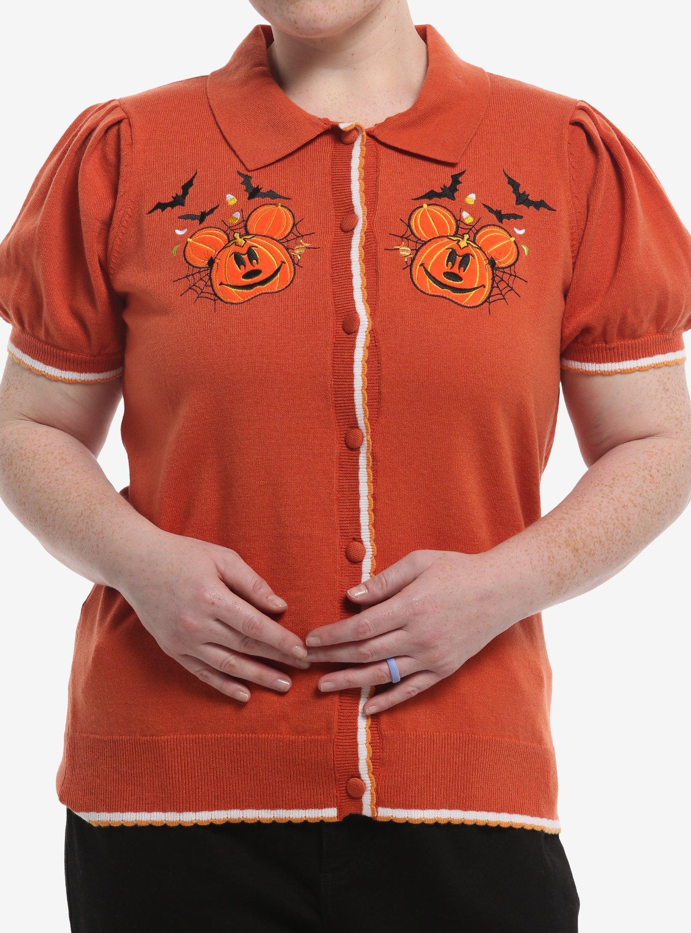 Her Universe Disney Mickey Pumpkins Plus Size Short Sleeve Cardigan, , hi-res