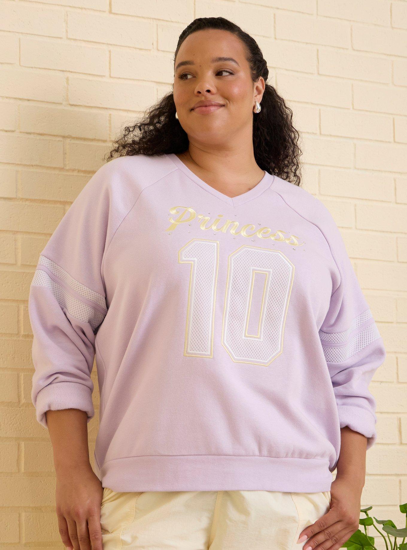 Her Universe Disney Princess Rapunzel Plus Size Varsity Sweatshirt Her Universe Exclusive