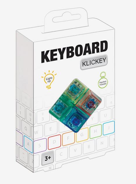 Rainbow Keyboard Klickey Fidget Toy Keychain | Hot Topic