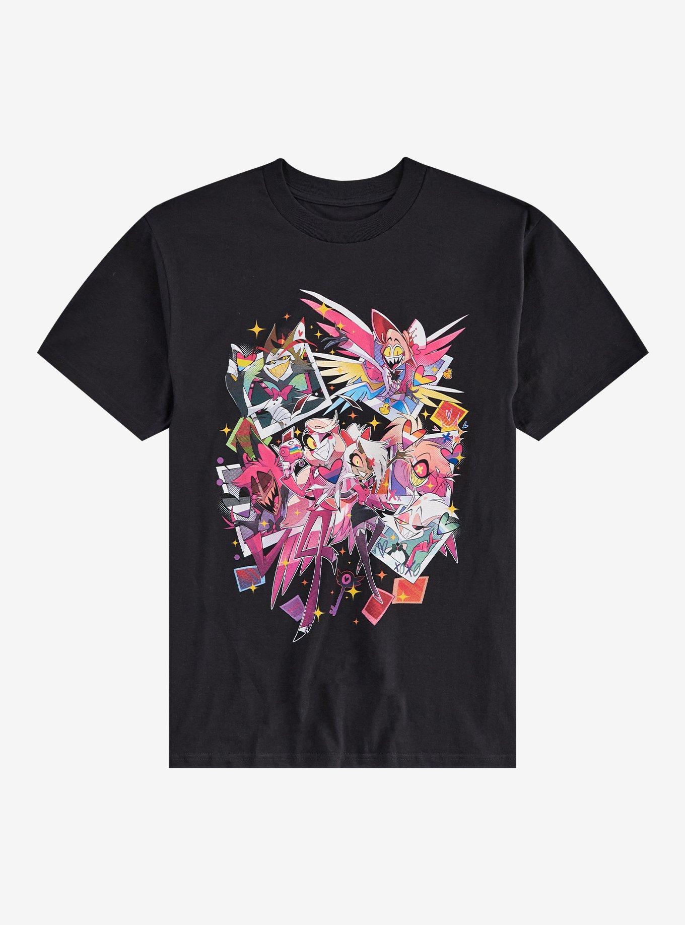 Hazbin Hotel Pride Group T-Shirt, BLACK, hi-res