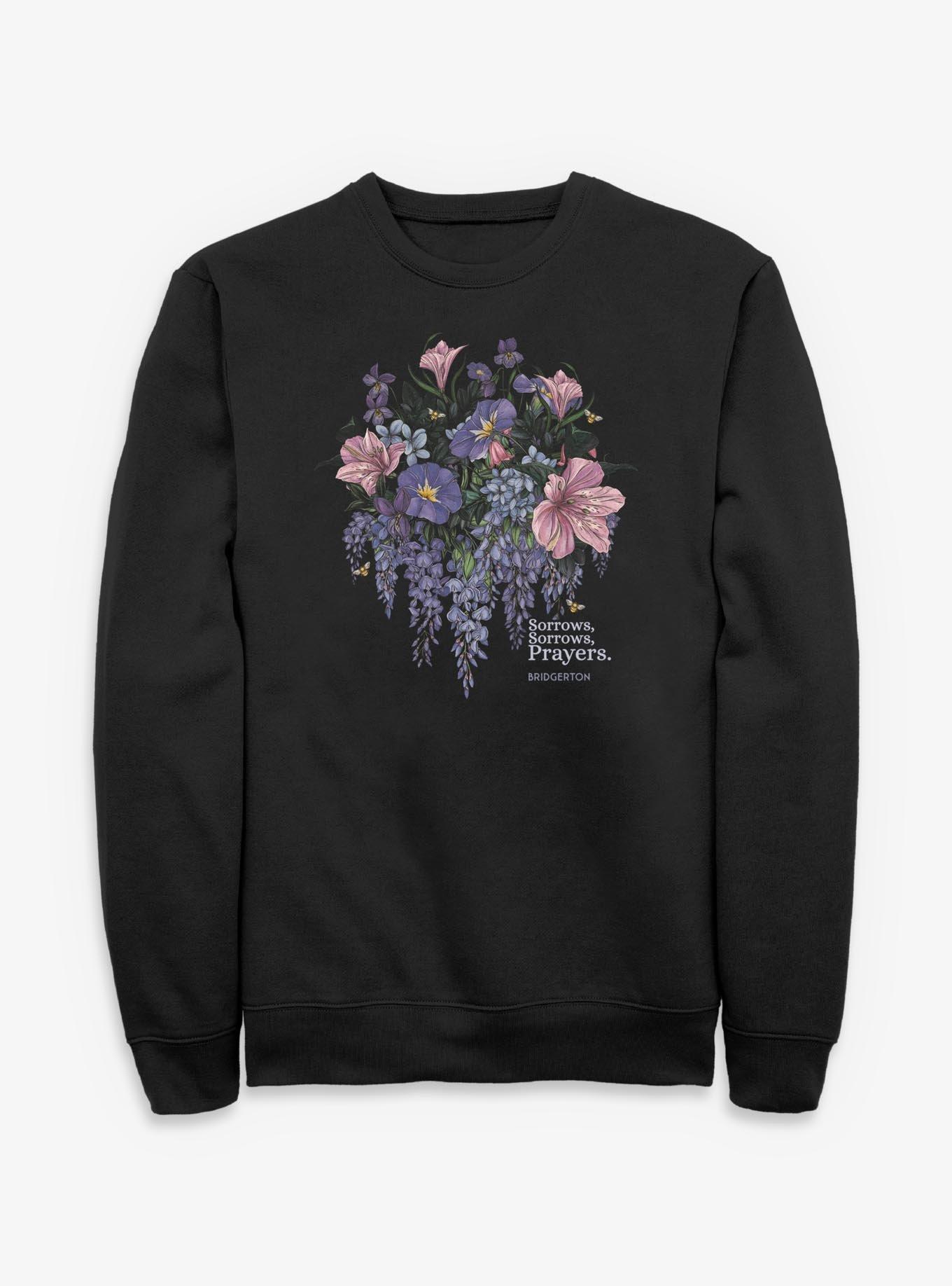 Bridgerton Sorrows And Prayers Floral Sweatshirt Hot Topic Exclusive