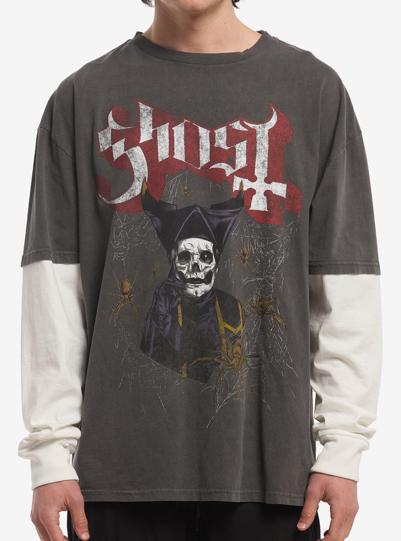 Ghost Papa Emeritus IV Spiderweb Twofer Long-Sleeve T-Shirt, , hi-res