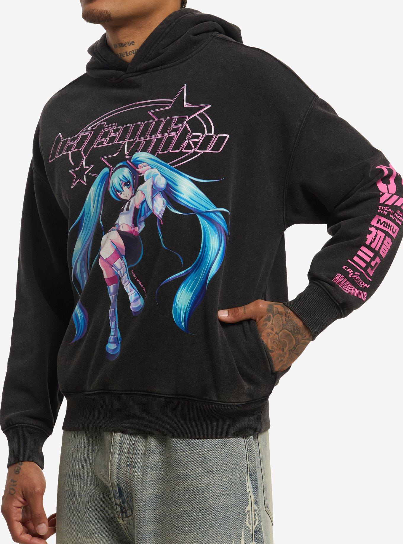 Hatsune Miku Pink Star Icon Hoodie