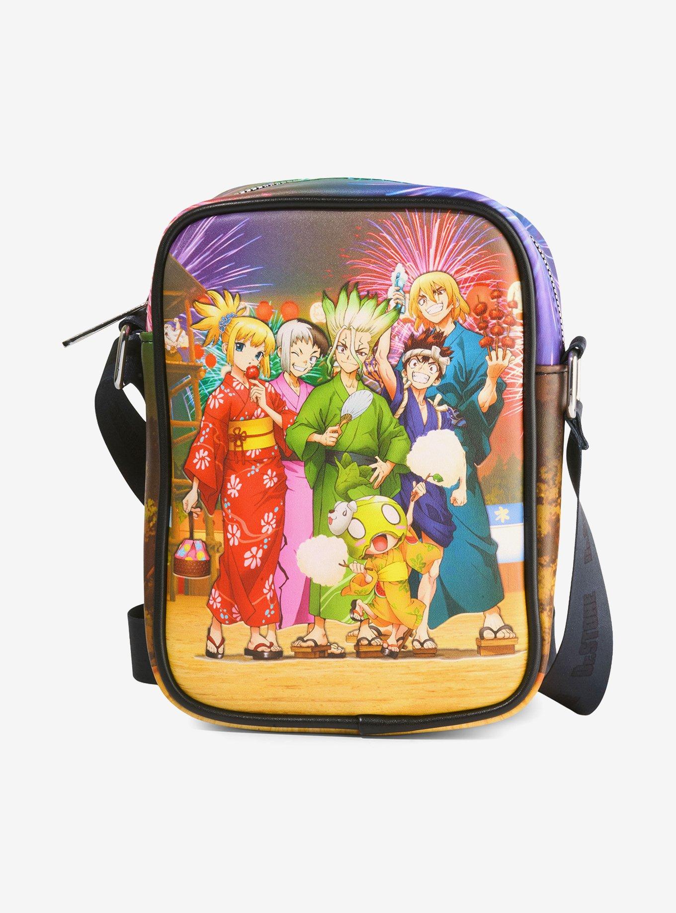 Dr. Stone Character Group Festival & Fireworks Crossbody Bag, , hi-res