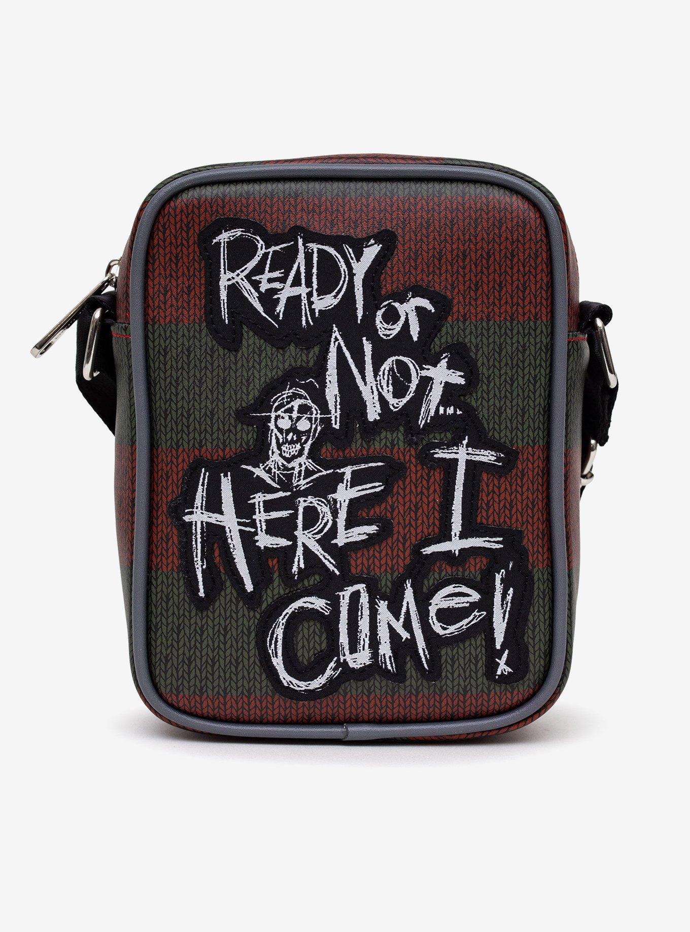 A Nightmare On Elm Street Freddy Quote Scribbles Crossbody Bag, , hi-res